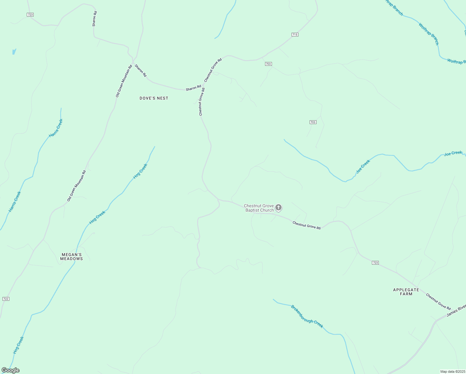 map of restaurants, bars, coffee shops, grocery stores, and more near 3936 Gaines Lane in Esmont