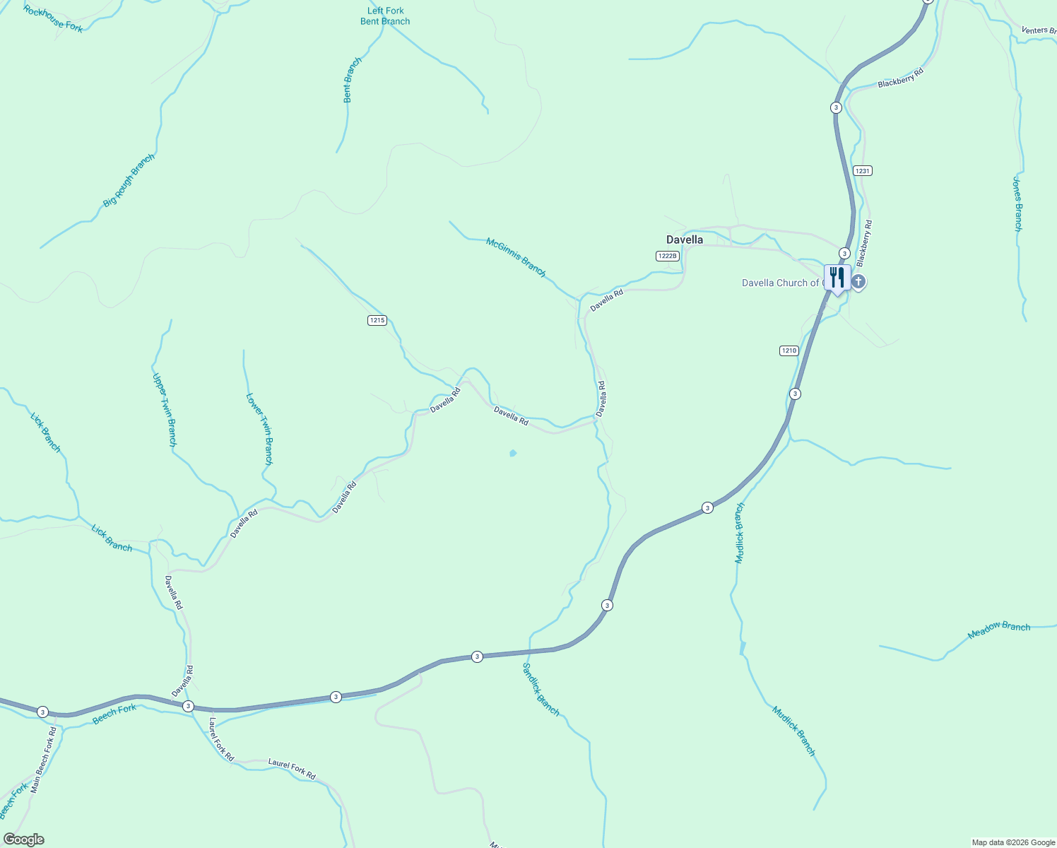 map of restaurants, bars, coffee shops, grocery stores, and more near Davella Road in Martin County