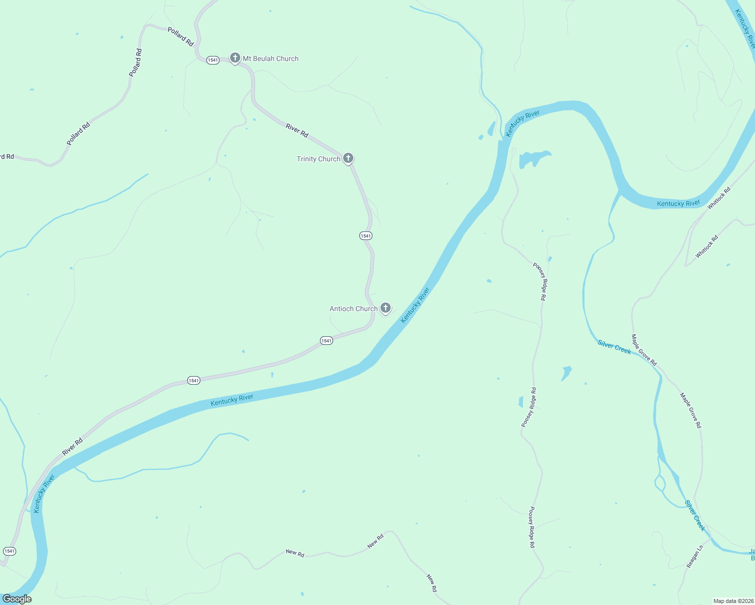 map of restaurants, bars, coffee shops, grocery stores, and more near 1174 River Road in Nicholasville