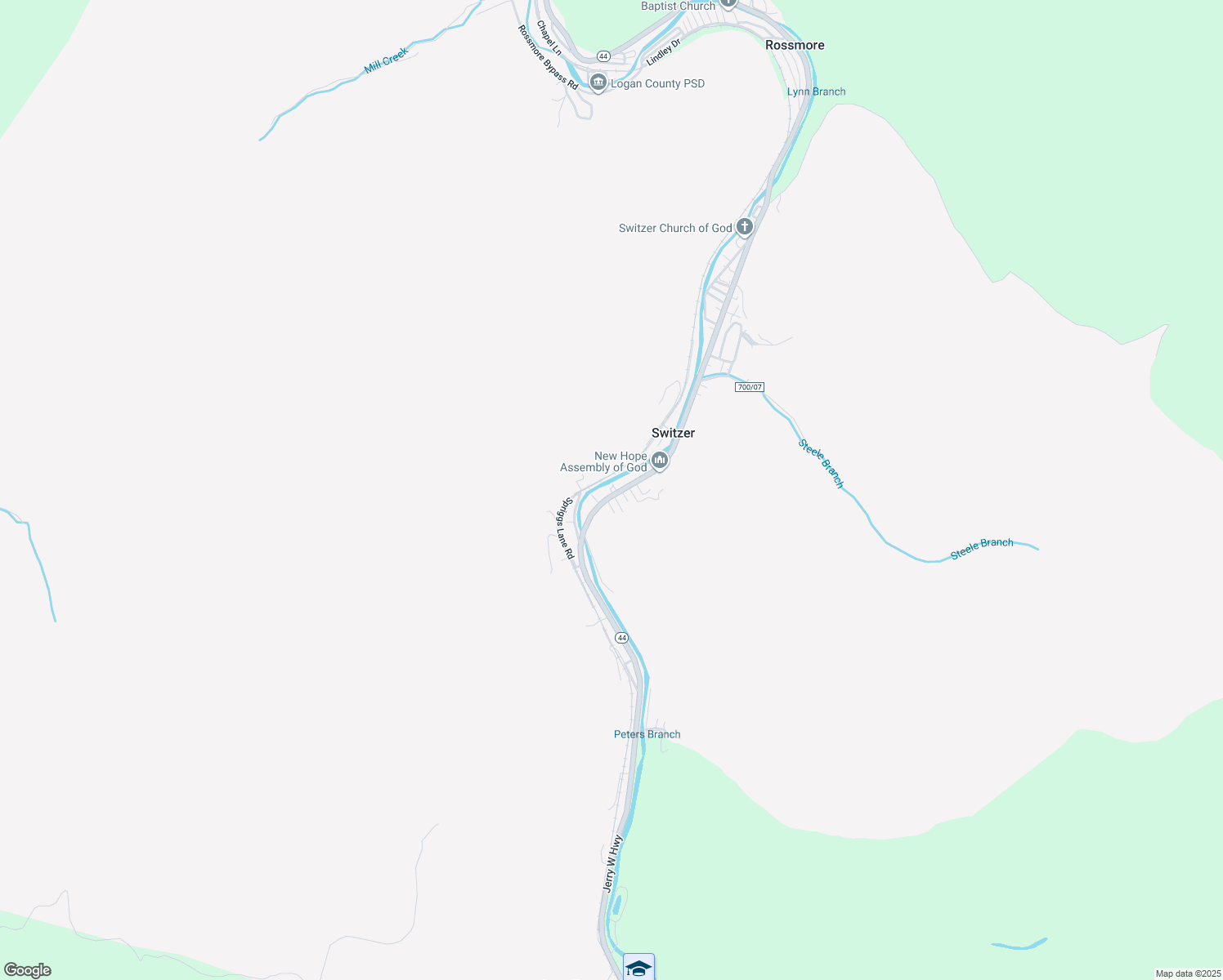 map of restaurants, bars, coffee shops, grocery stores, and more near in Switzer