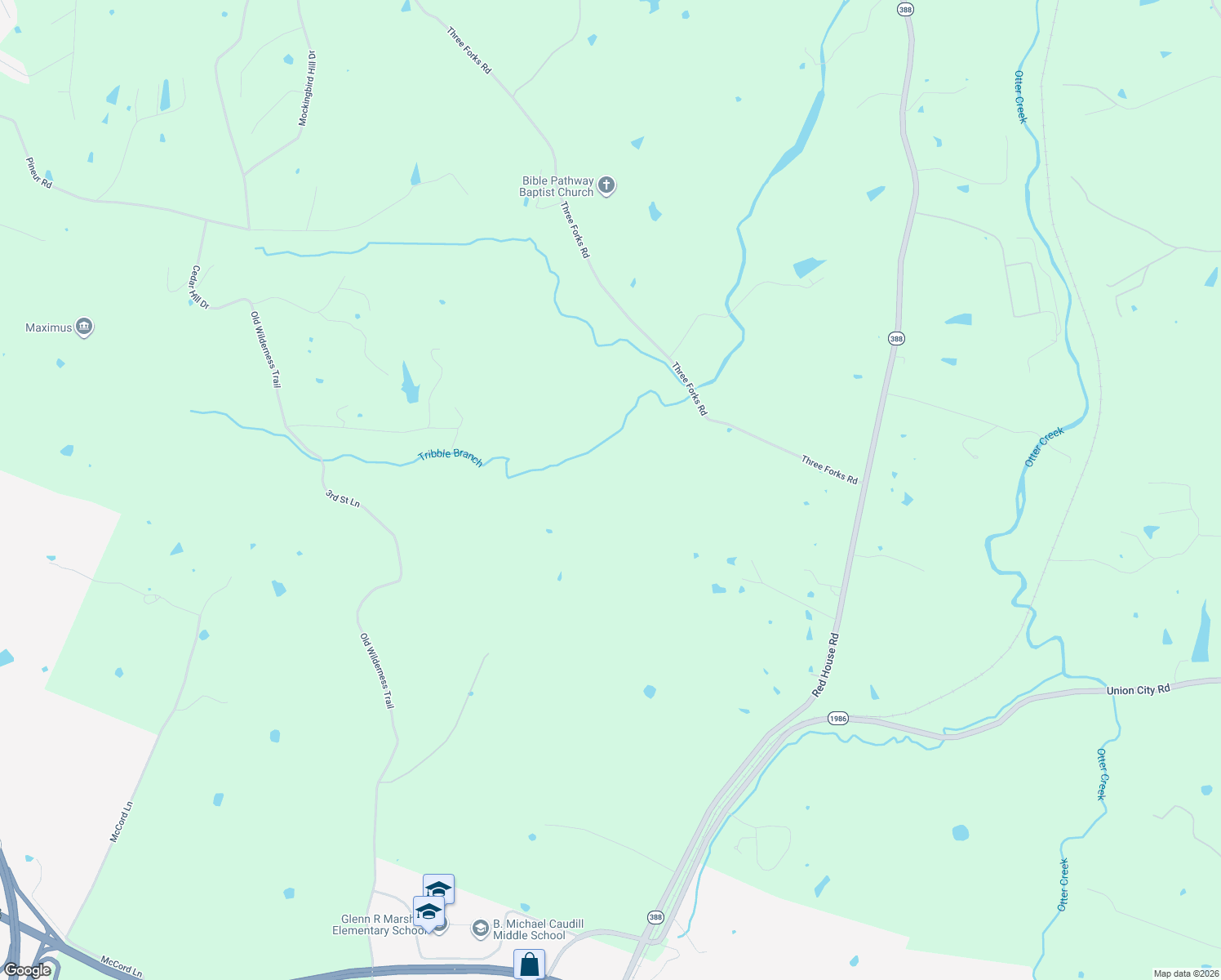 map of restaurants, bars, coffee shops, grocery stores, and more near 400 Three Forks Road in Richmond
