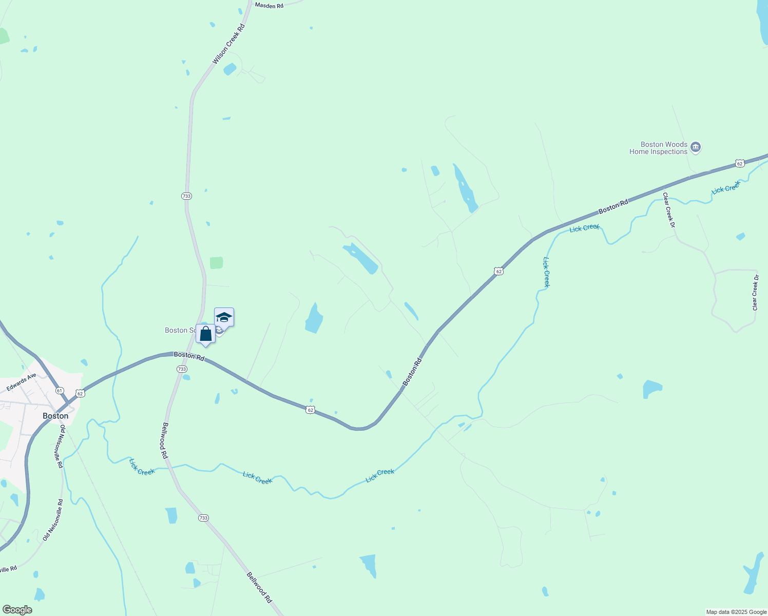 map of restaurants, bars, coffee shops, grocery stores, and more near Timber Trails Road in Boston