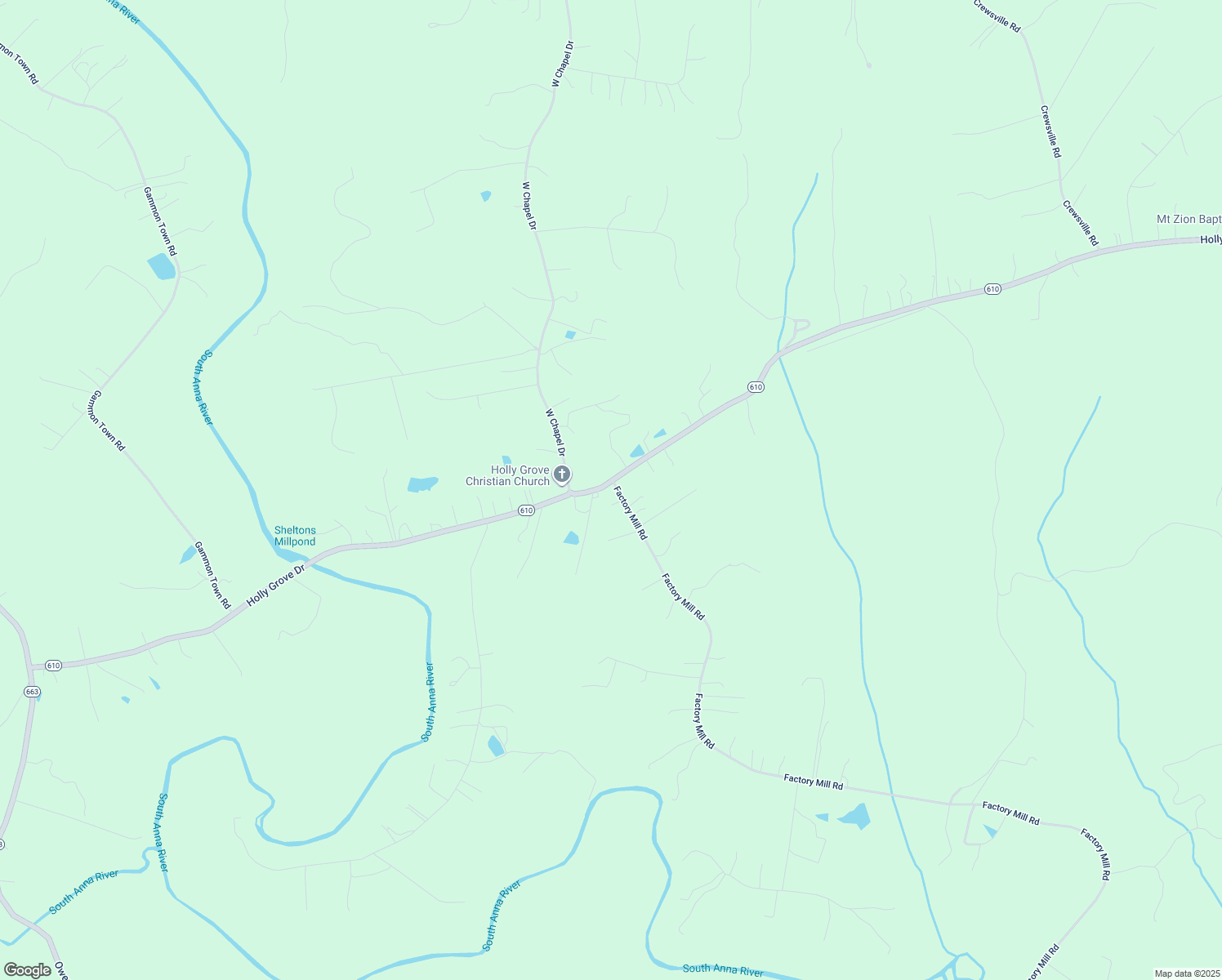 map of restaurants, bars, coffee shops, grocery stores, and more near 36 Factory Mill Road in Bumpass