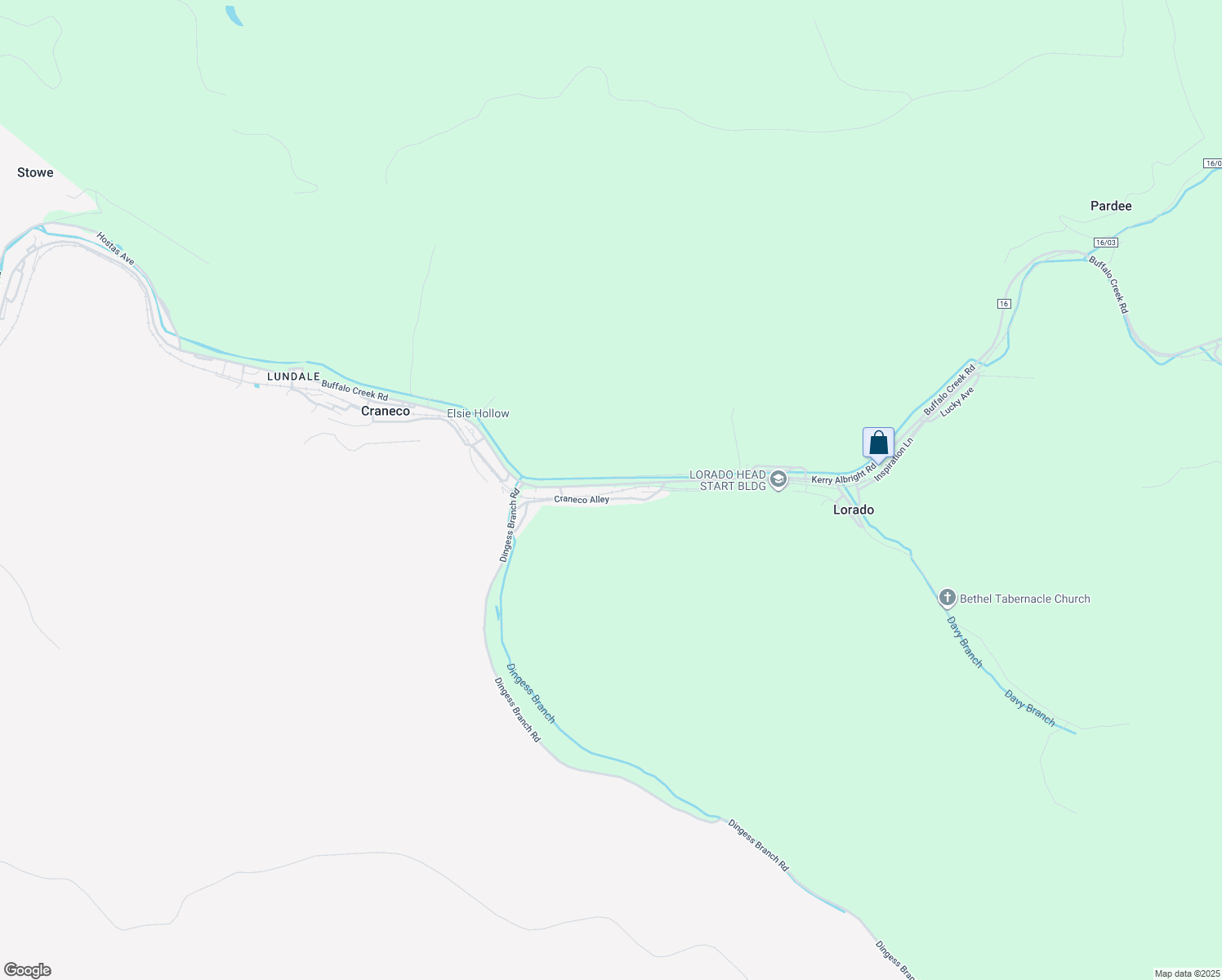 map of restaurants, bars, coffee shops, grocery stores, and more near 10096 Buffalo Creek Road in Lorado