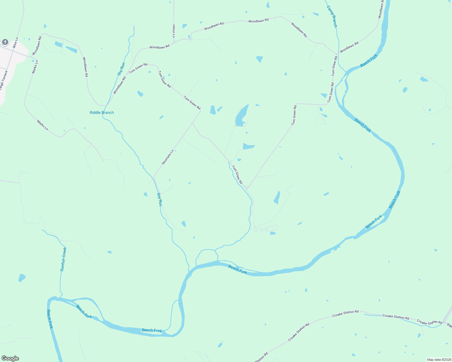 map of restaurants, bars, coffee shops, grocery stores, and more near 1371 Tom Greer Road in Bardstown
