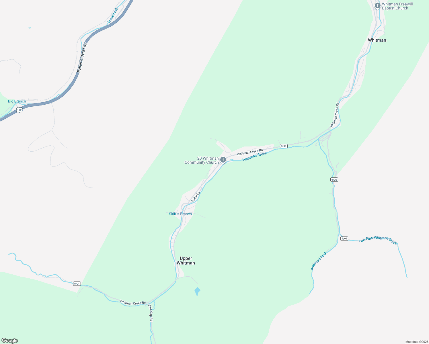 map of restaurants, bars, coffee shops, grocery stores, and more near 3359 Whitman Creek Road in Whitman