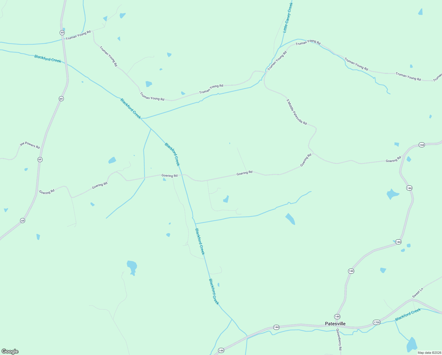 map of restaurants, bars, coffee shops, grocery stores, and more near Goering Road in Hancock County