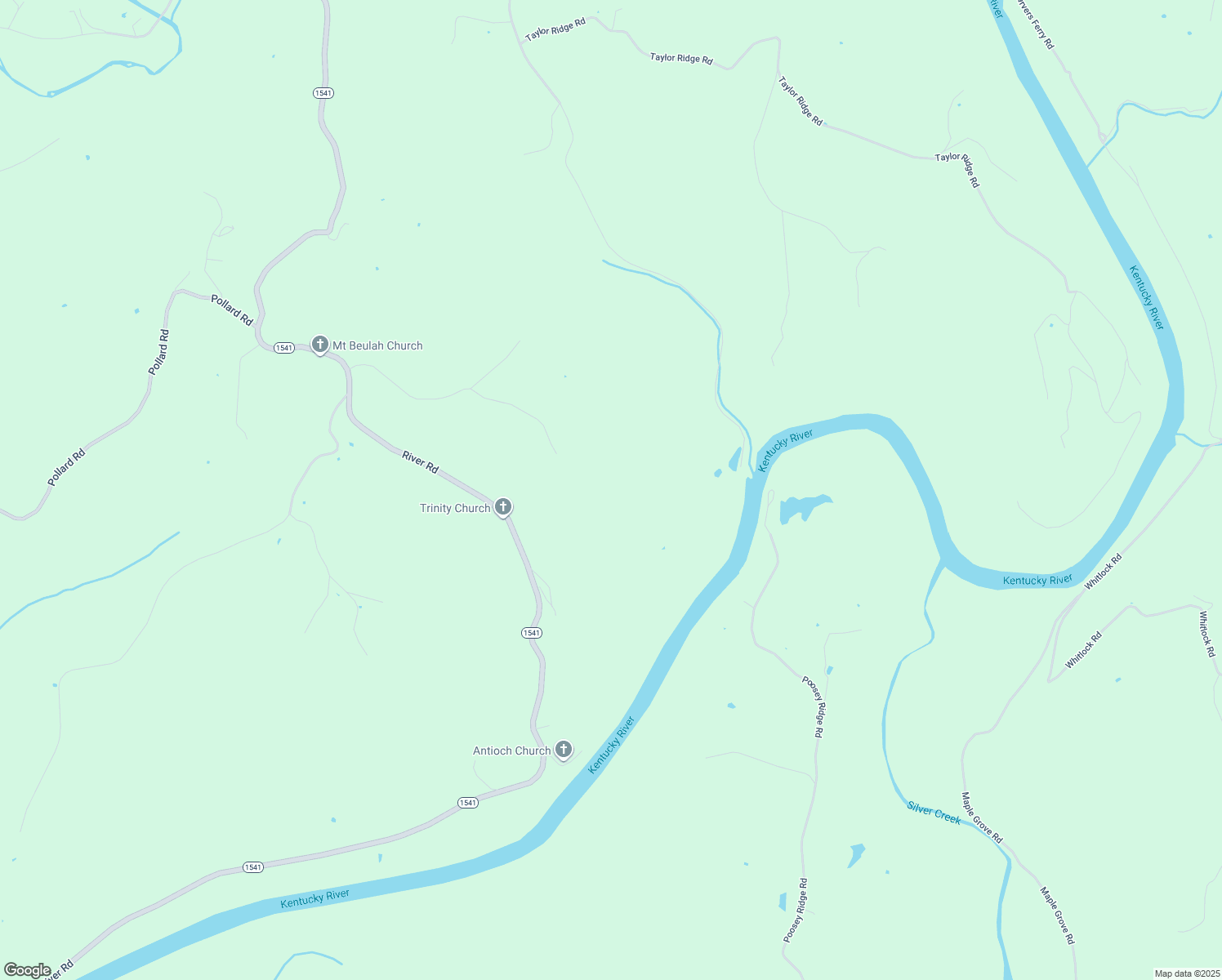 map of restaurants, bars, coffee shops, grocery stores, and more near 1580 John's Lane in Nicholasville