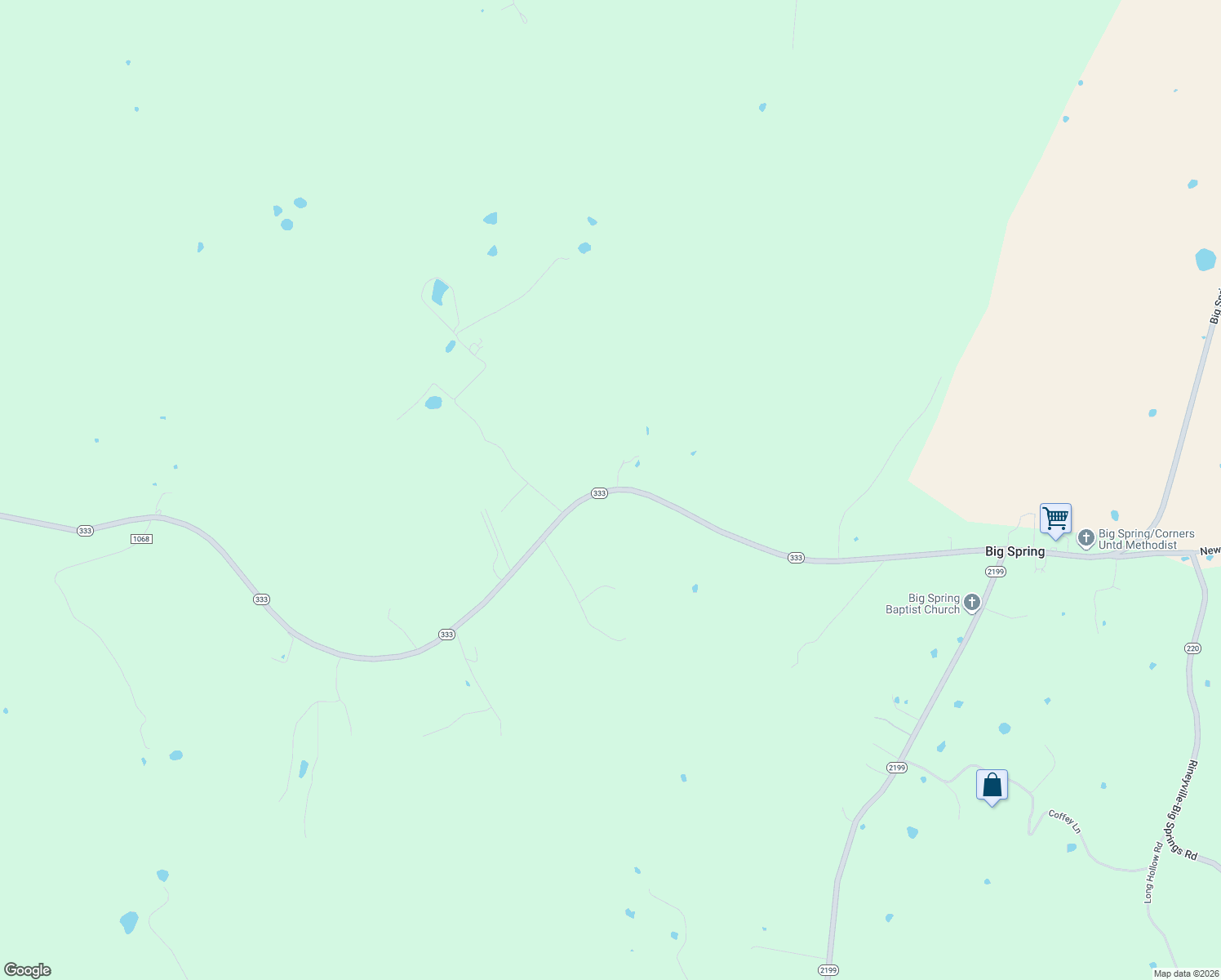 map of restaurants, bars, coffee shops, grocery stores, and more near Highway 333 in Vine Grove