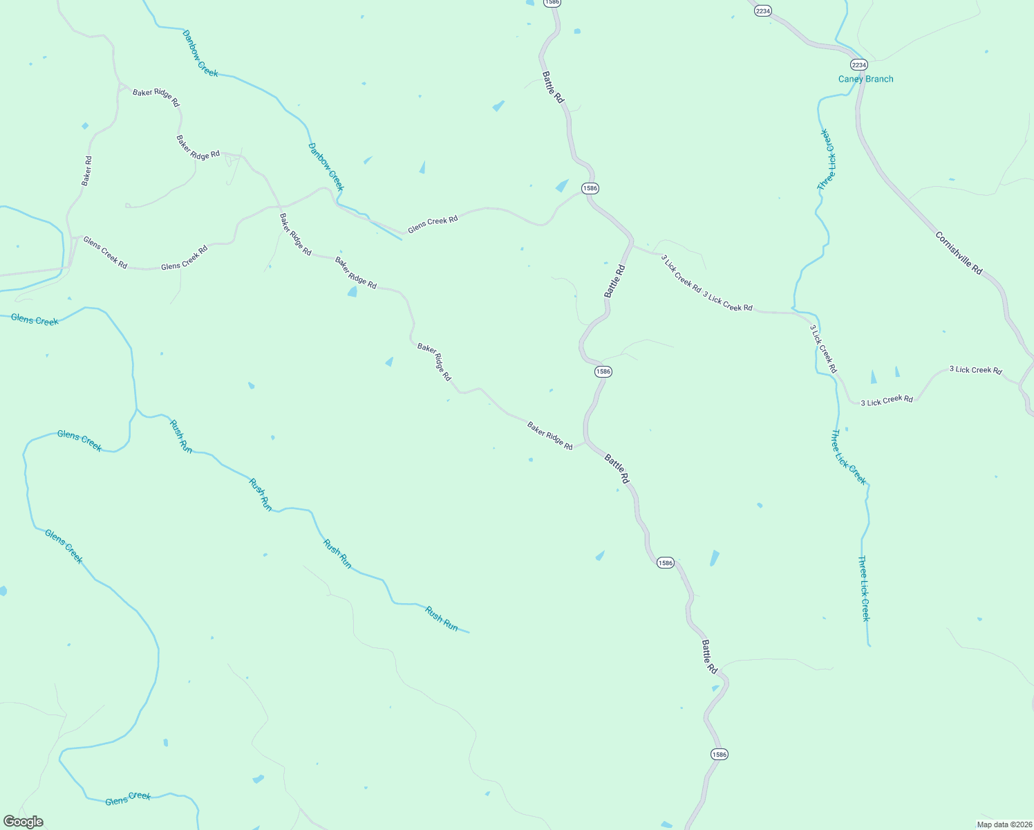 map of restaurants, bars, coffee shops, grocery stores, and more near 3979 Baker Ridge Road in Willisburg