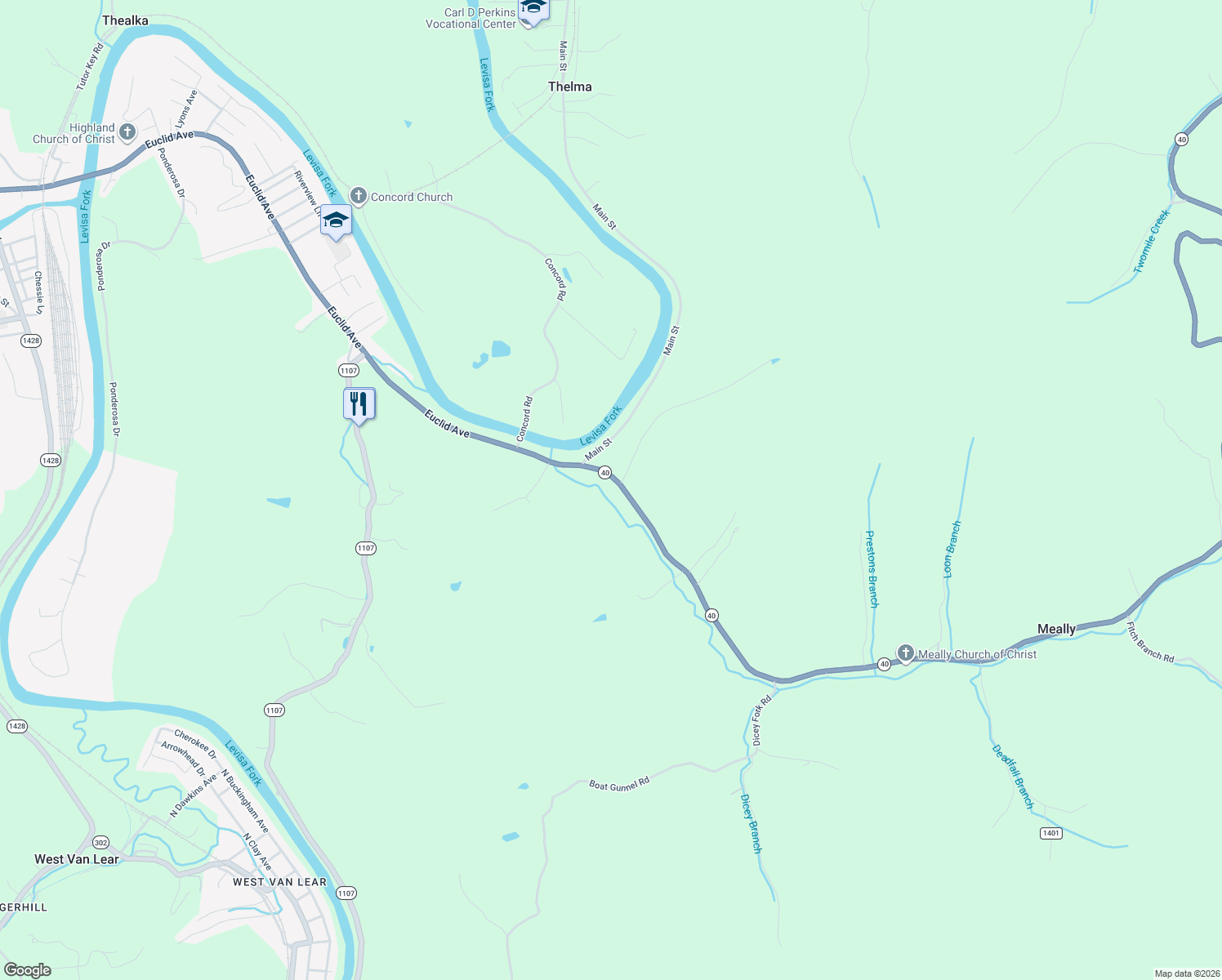 map of restaurants, bars, coffee shops, grocery stores, and more near 26-234 Preston Estates in Johnson