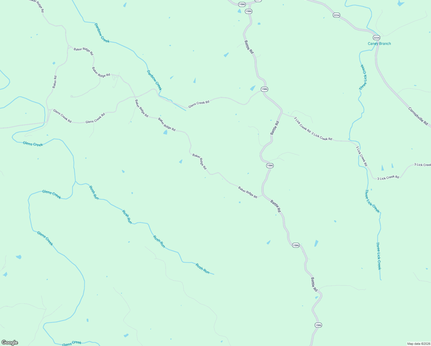 map of restaurants, bars, coffee shops, grocery stores, and more near 3389 Baker Ridge Road in Willisburg