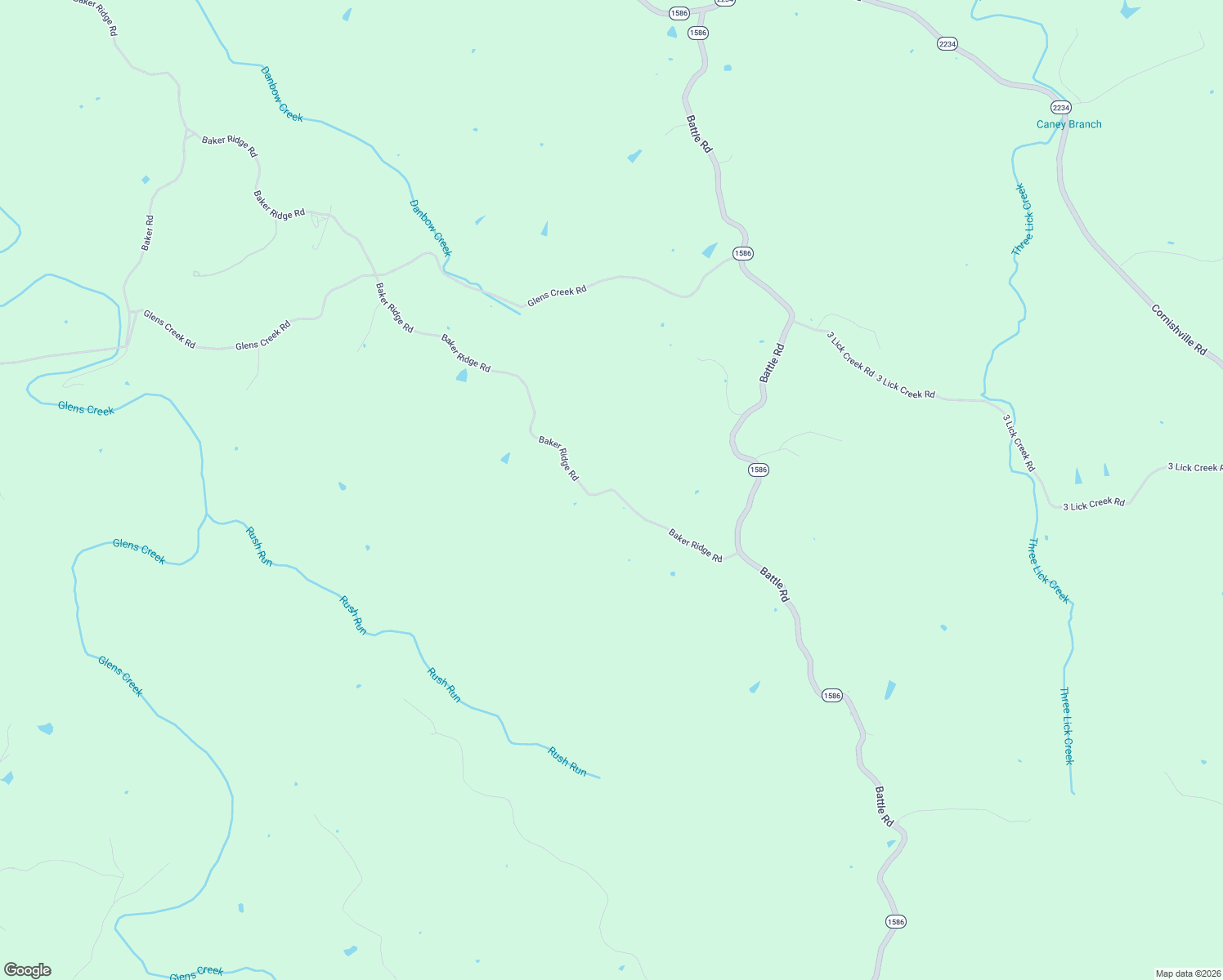 map of restaurants, bars, coffee shops, grocery stores, and more near 3397 Baker Ridge Road in Willisburg