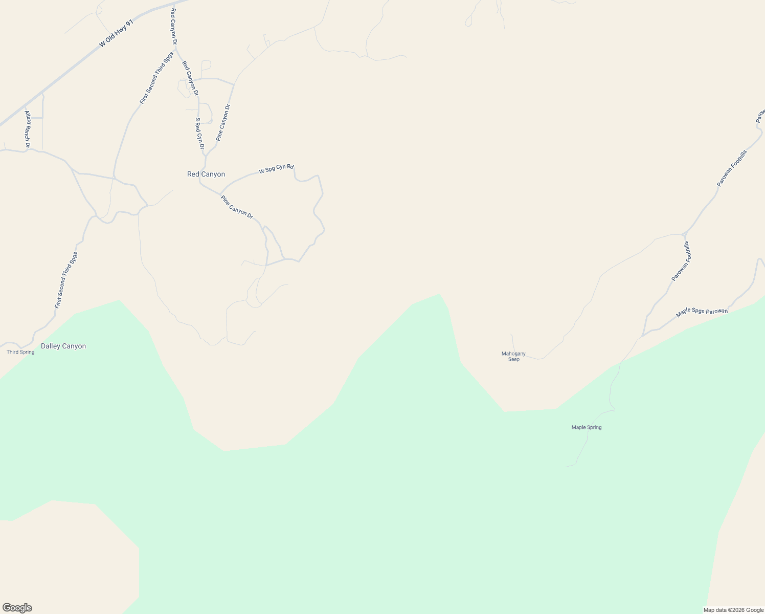 map of restaurants, bars, coffee shops, grocery stores, and more near Spring Canyon Drive in Brian Head