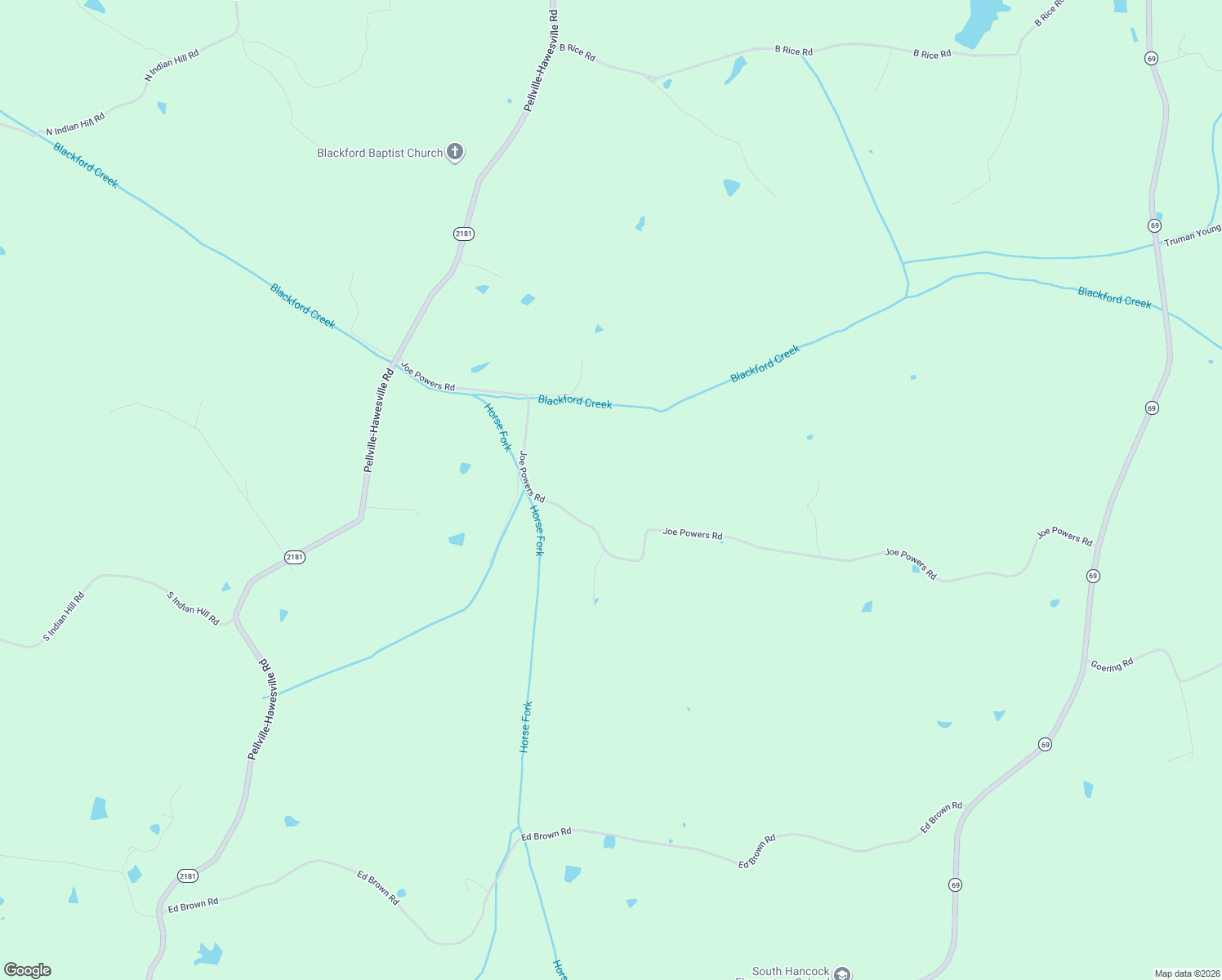 map of restaurants, bars, coffee shops, grocery stores, and more near 1455 Joe Powers Road in Hawesville