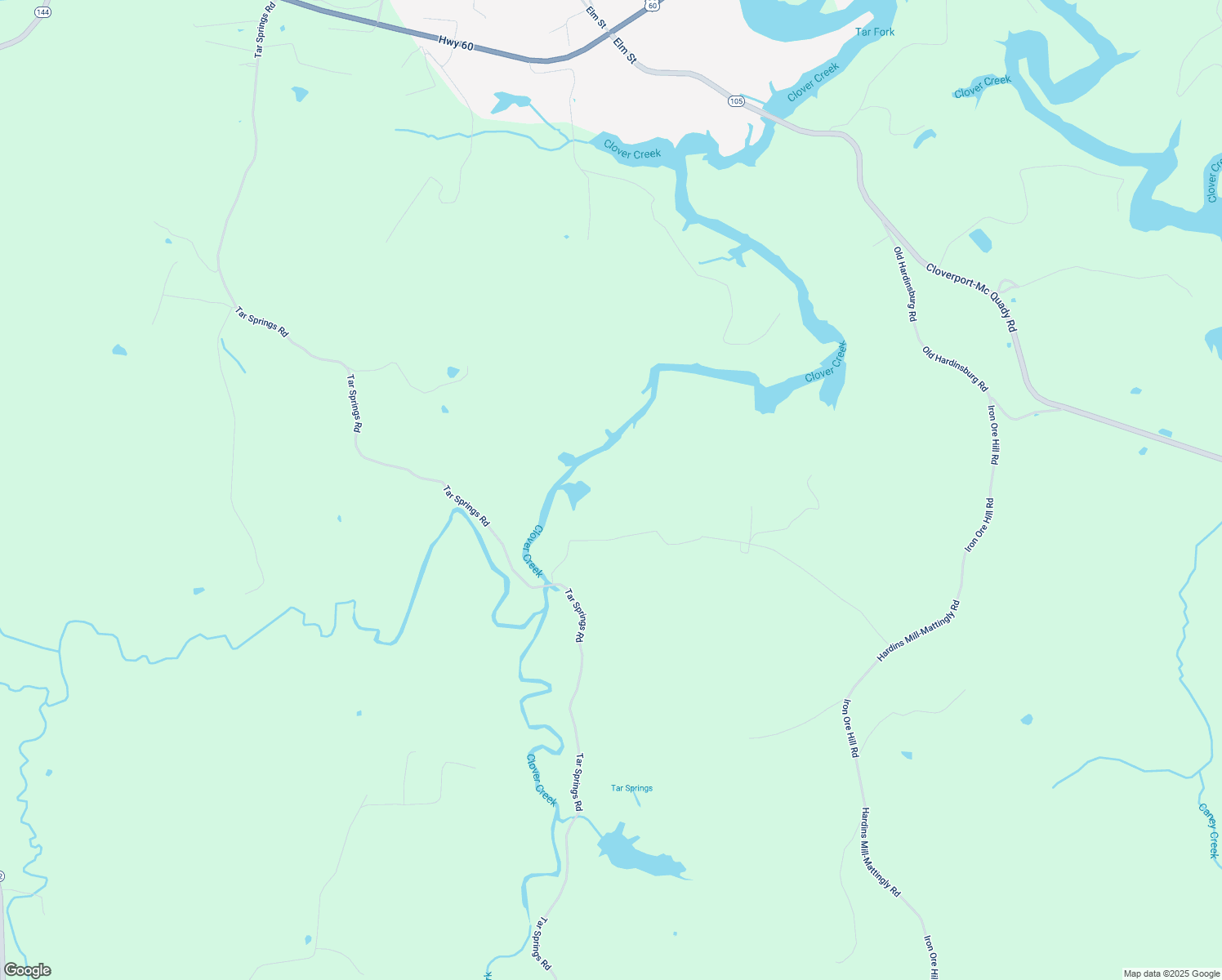 map of restaurants, bars, coffee shops, grocery stores, and more near Ballard Smith Road in Cloverport