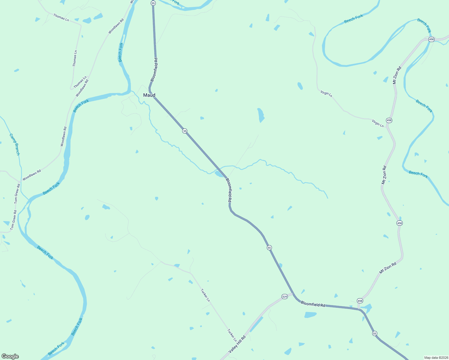 map of restaurants, bars, coffee shops, grocery stores, and more near 10012 Bloomfield Road in Springfield