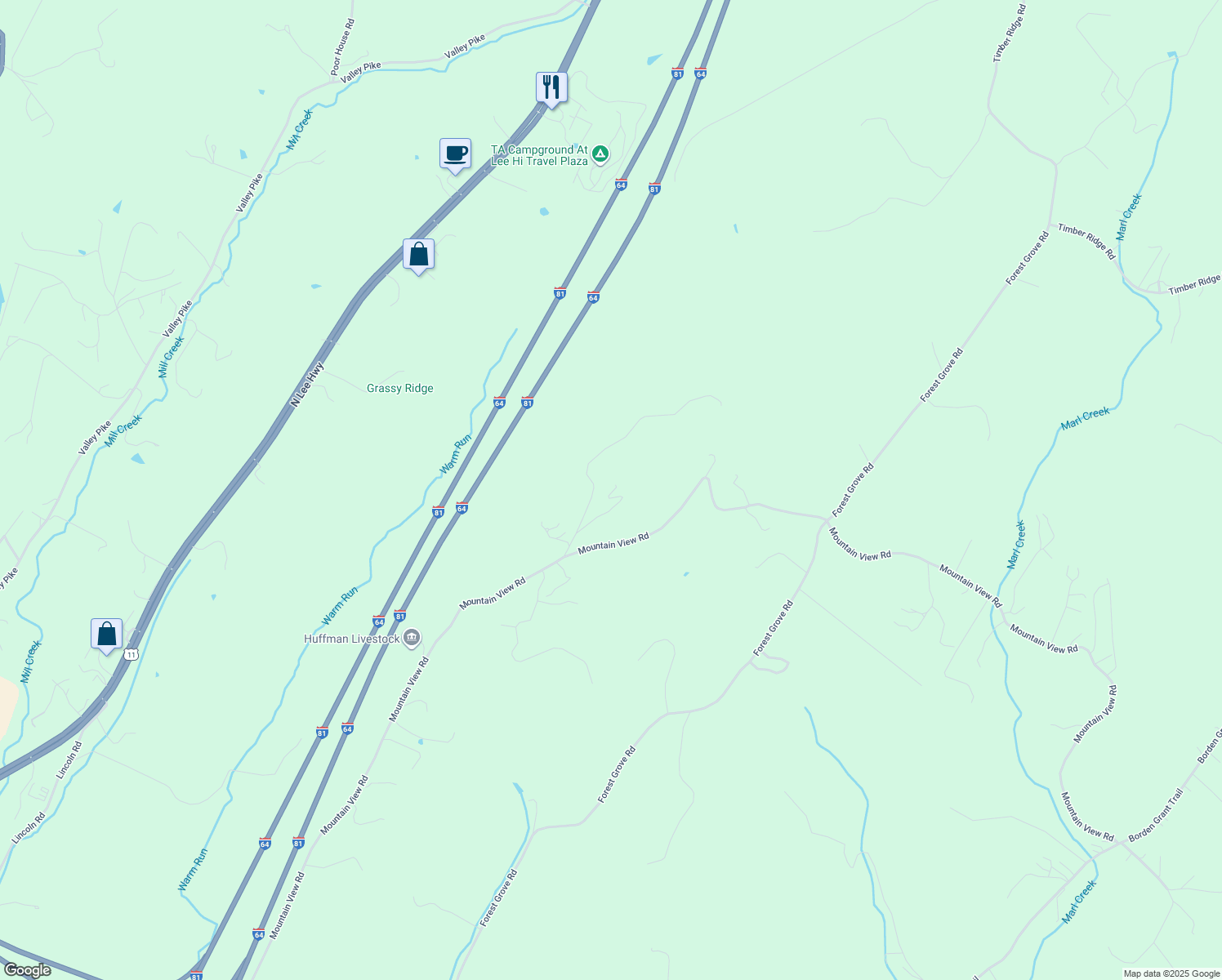 map of restaurants, bars, coffee shops, grocery stores, and more near 135 Mulberry Lane in Lexington