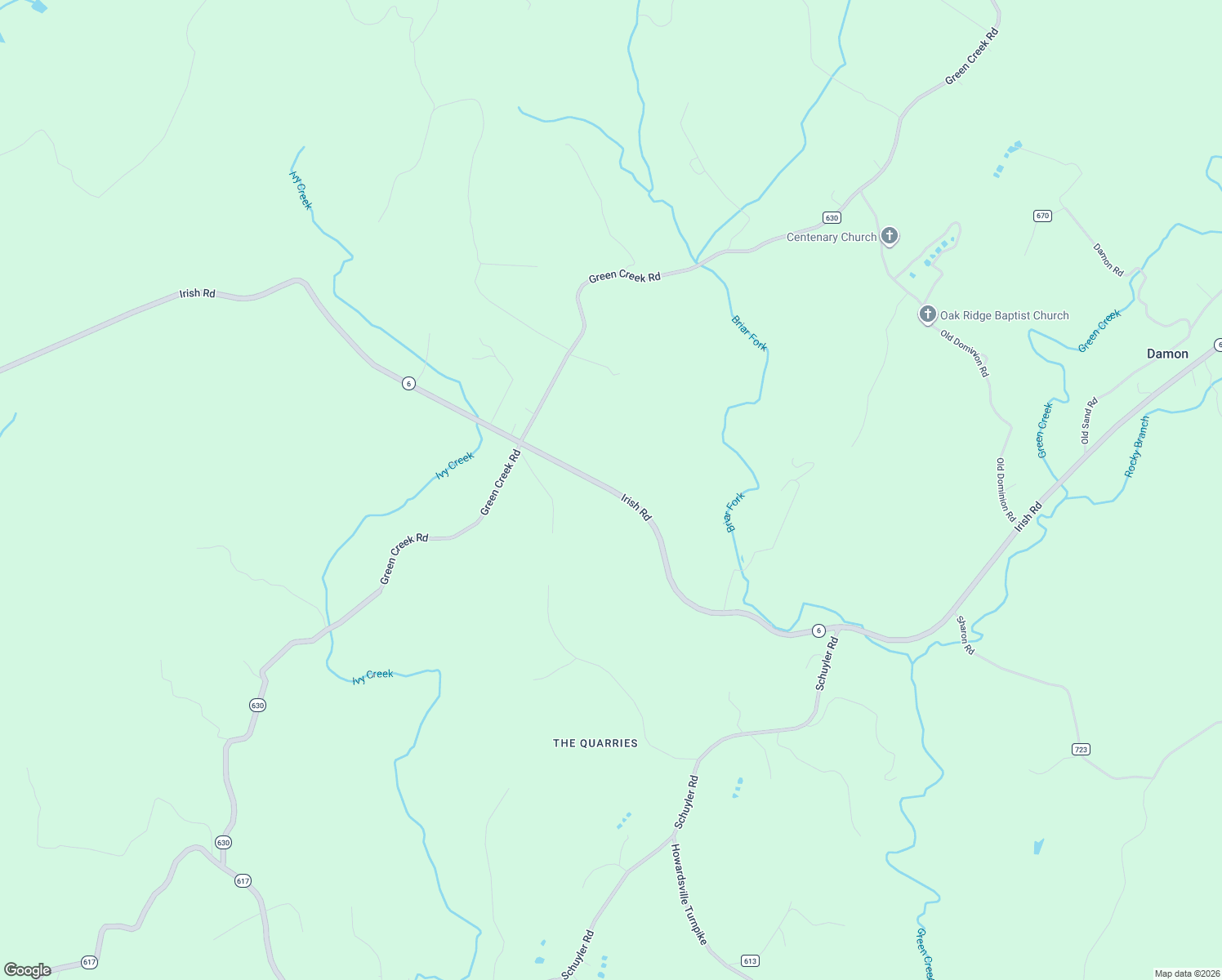 map of restaurants, bars, coffee shops, grocery stores, and more near 5135-5447 Irish Road in Albemarle