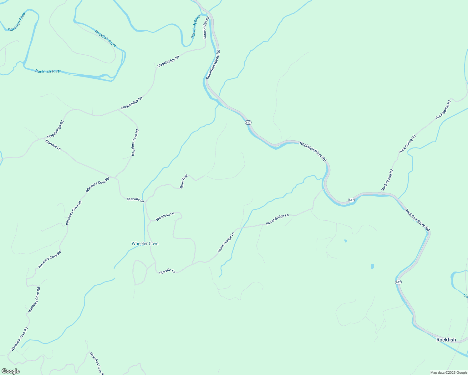 map of restaurants, bars, coffee shops, grocery stores, and more near 800 River Trail in Shipman