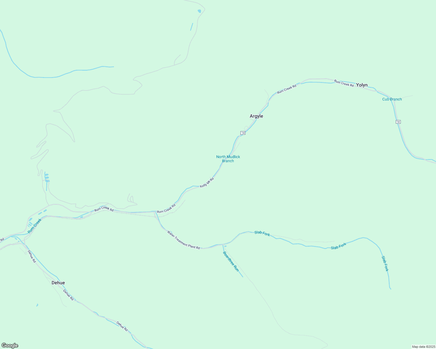 map of restaurants, bars, coffee shops, grocery stores, and more near 3412 Rum Creek Road in Yolyn