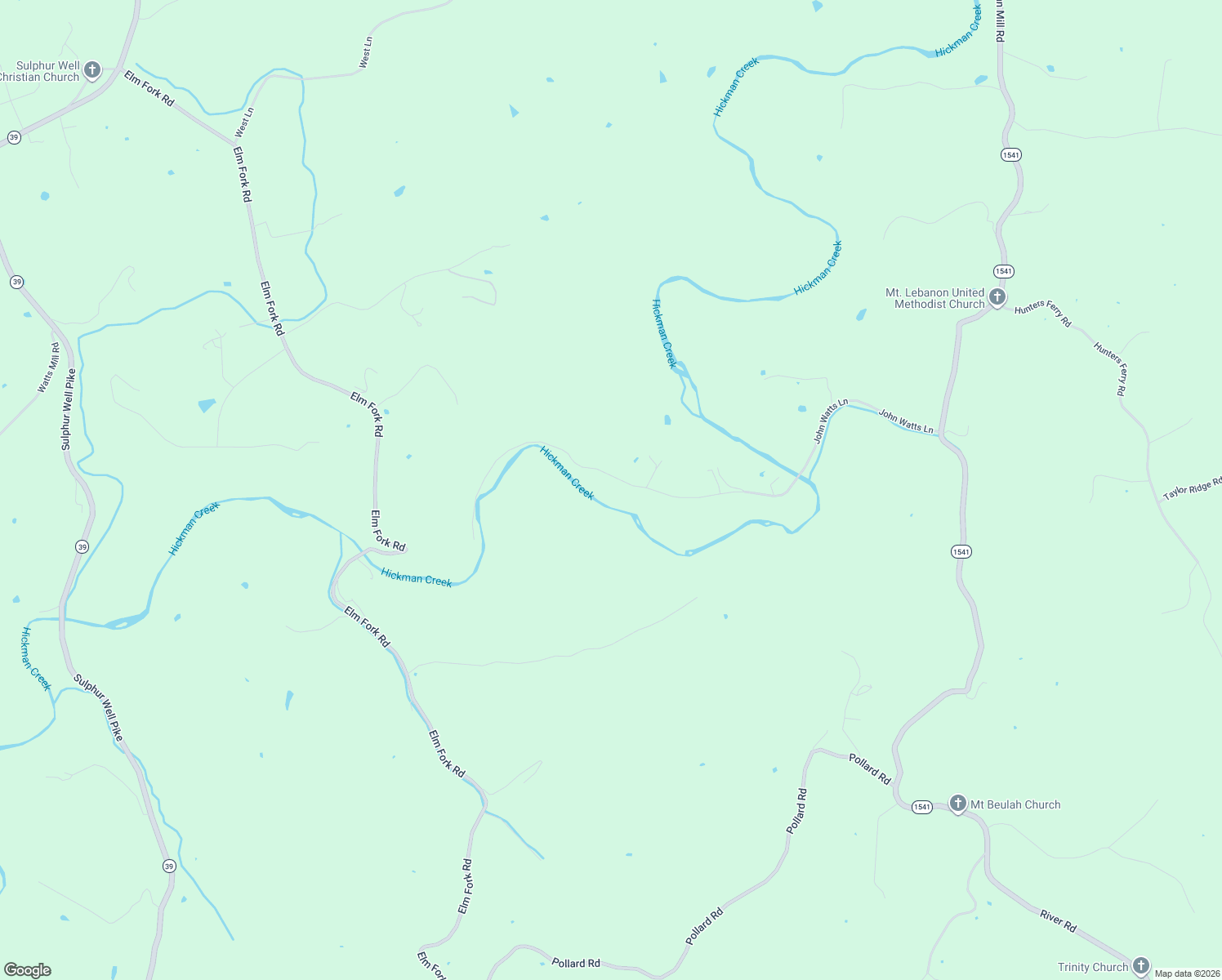 map of restaurants, bars, coffee shops, grocery stores, and more near 2461 John Watts Road in Nicholasville
