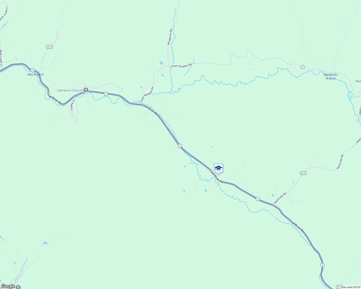 map of restaurants, bars, coffee shops, grocery stores, and more near 1970 Coal River Road in Glen Daniel