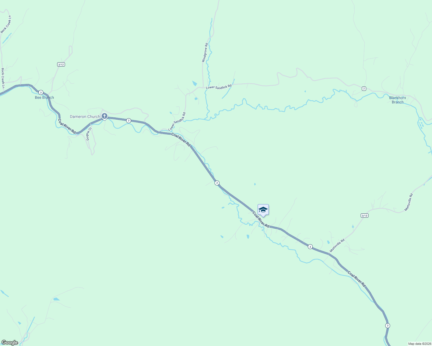 map of restaurants, bars, coffee shops, grocery stores, and more near 1970 Coal River Road in Glen Daniel