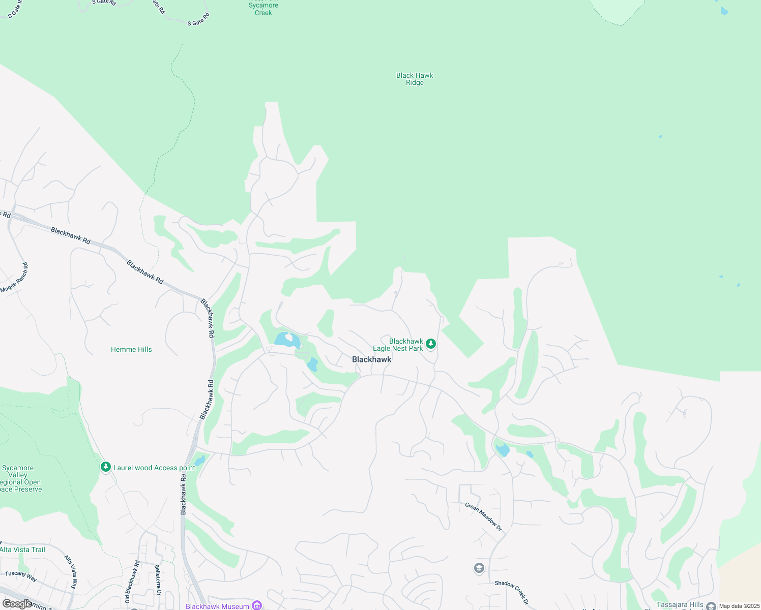 map of restaurants, bars, coffee shops, grocery stores, and more near 19 Eagle Ridge Lane in Danville
