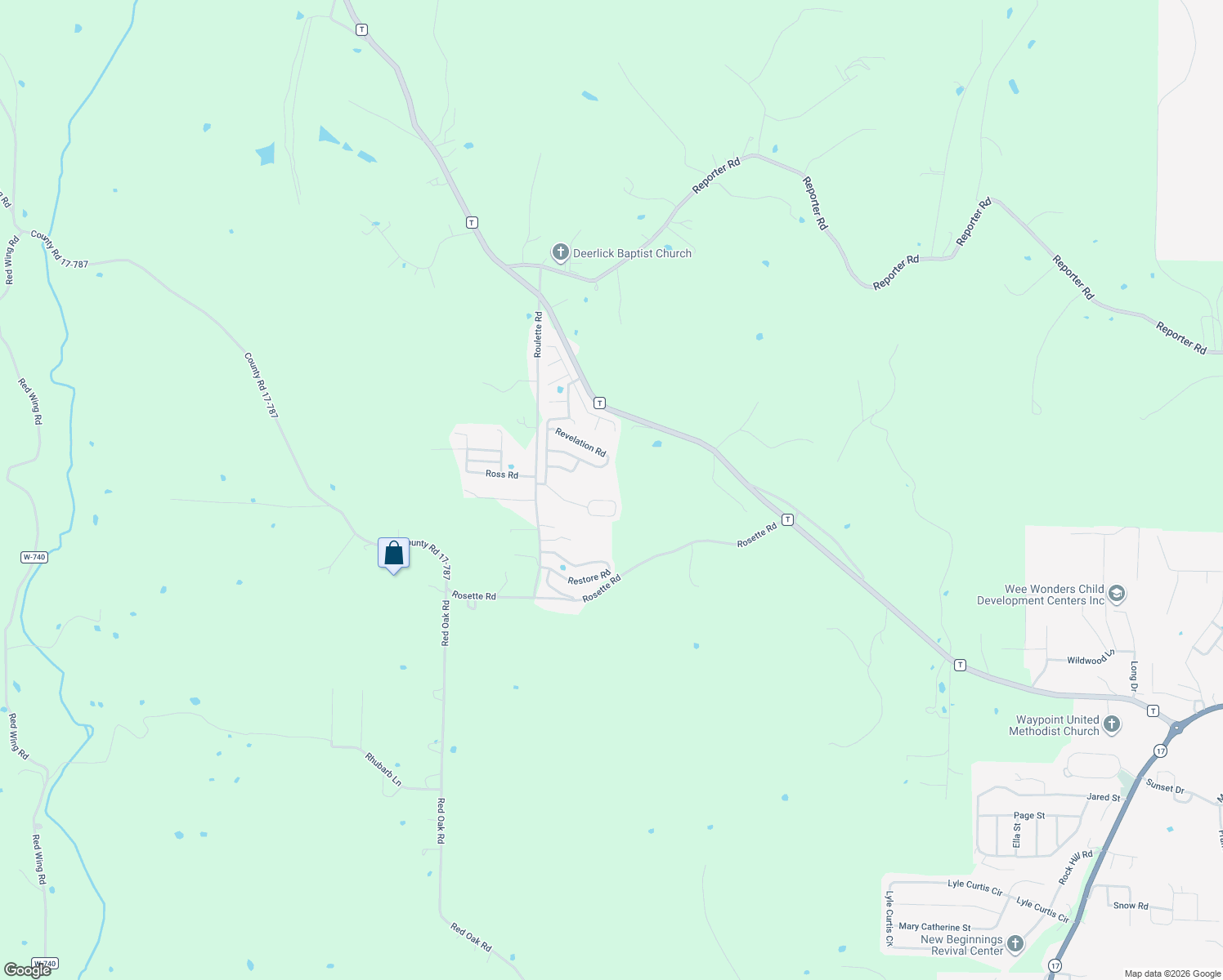 map of restaurants, bars, coffee shops, grocery stores, and more near 22864 Return Lane in Waynesville