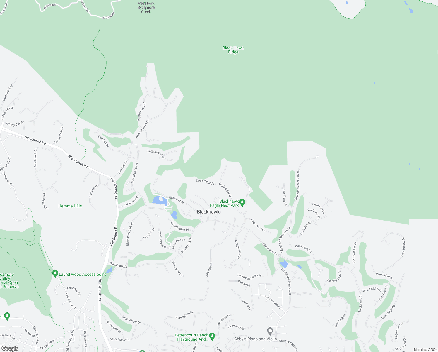 map of restaurants, bars, coffee shops, grocery stores, and more near 19 Eagle Ridge Lane in Danville