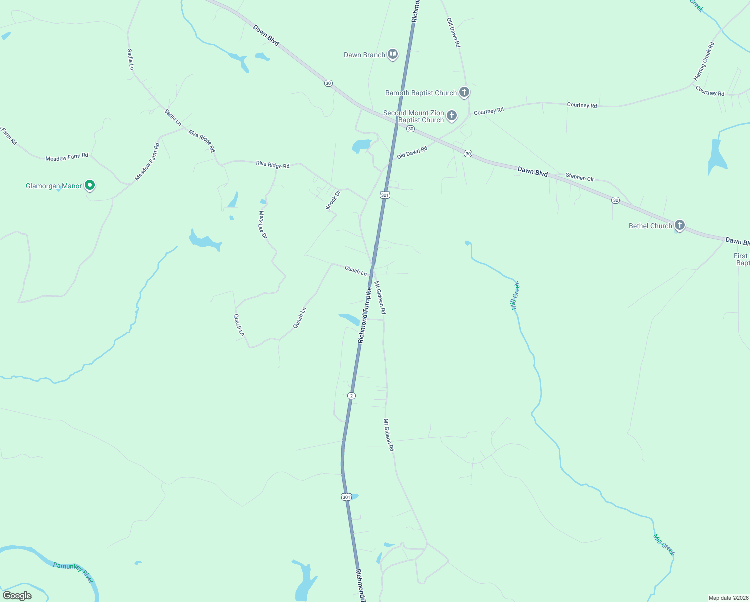 map of restaurants, bars, coffee shops, grocery stores, and more near 32124 Mount Gideon Road in Hanover