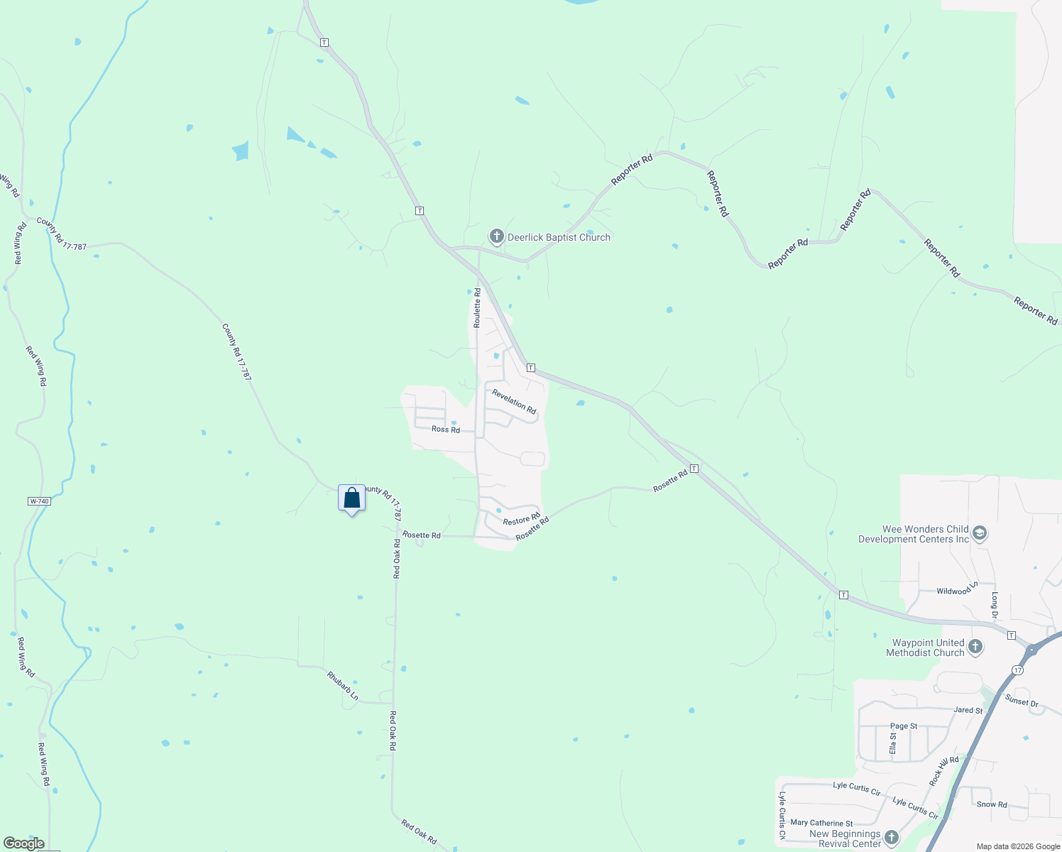 map of restaurants, bars, coffee shops, grocery stores, and more near 22920 Revelation Road in Waynesville