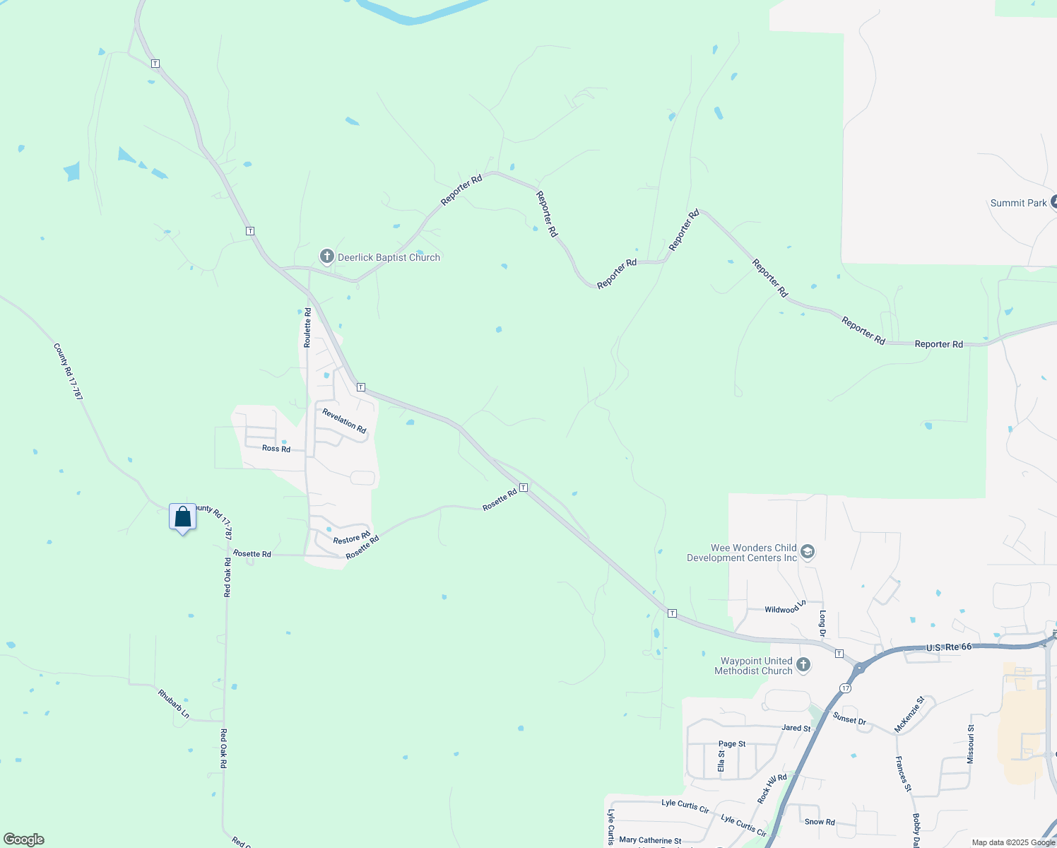 map of restaurants, bars, coffee shops, grocery stores, and more near 22550 Raphael Lane in Waynesville