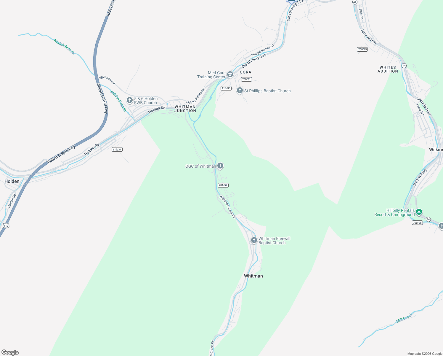 map of restaurants, bars, coffee shops, grocery stores, and more near County Highway 701/52 in Logan County