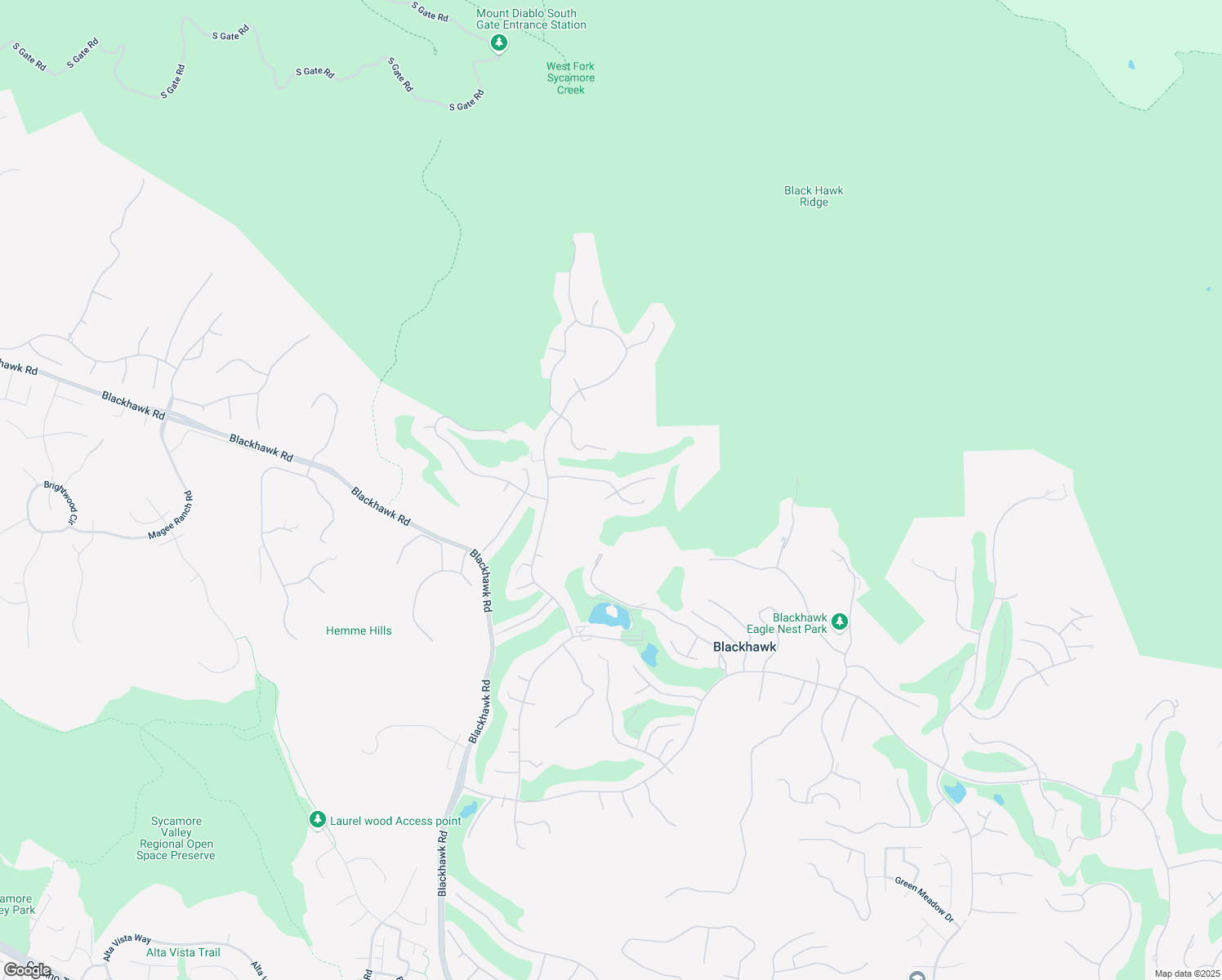 map of restaurants, bars, coffee shops, grocery stores, and more near 10 Birchwood Place in Danville