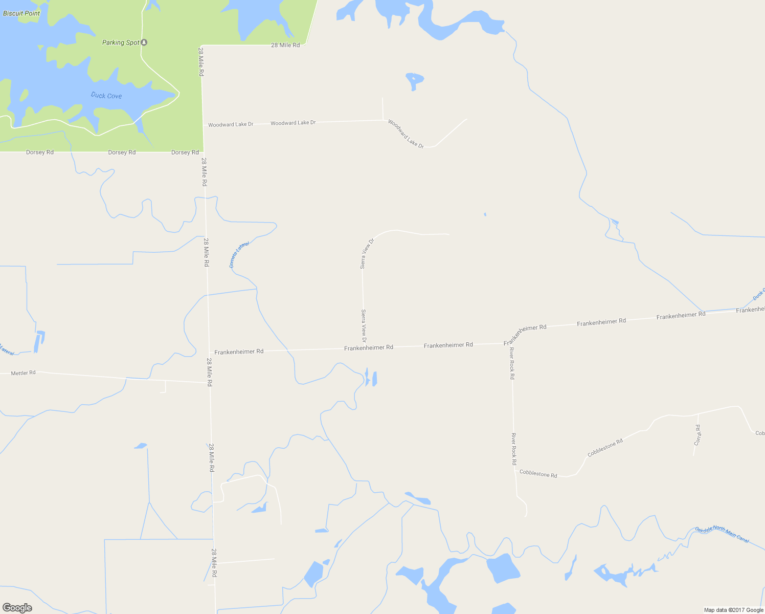 map of restaurants, bars, coffee shops, grocery stores, and more near 12700 Sierra View Drive in Oakdale