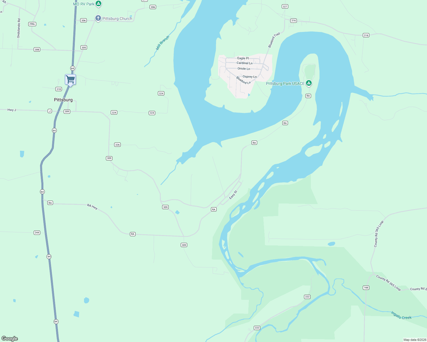 map of restaurants, bars, coffee shops, grocery stores, and more near 26457 Tall Oaks Road in Halfway