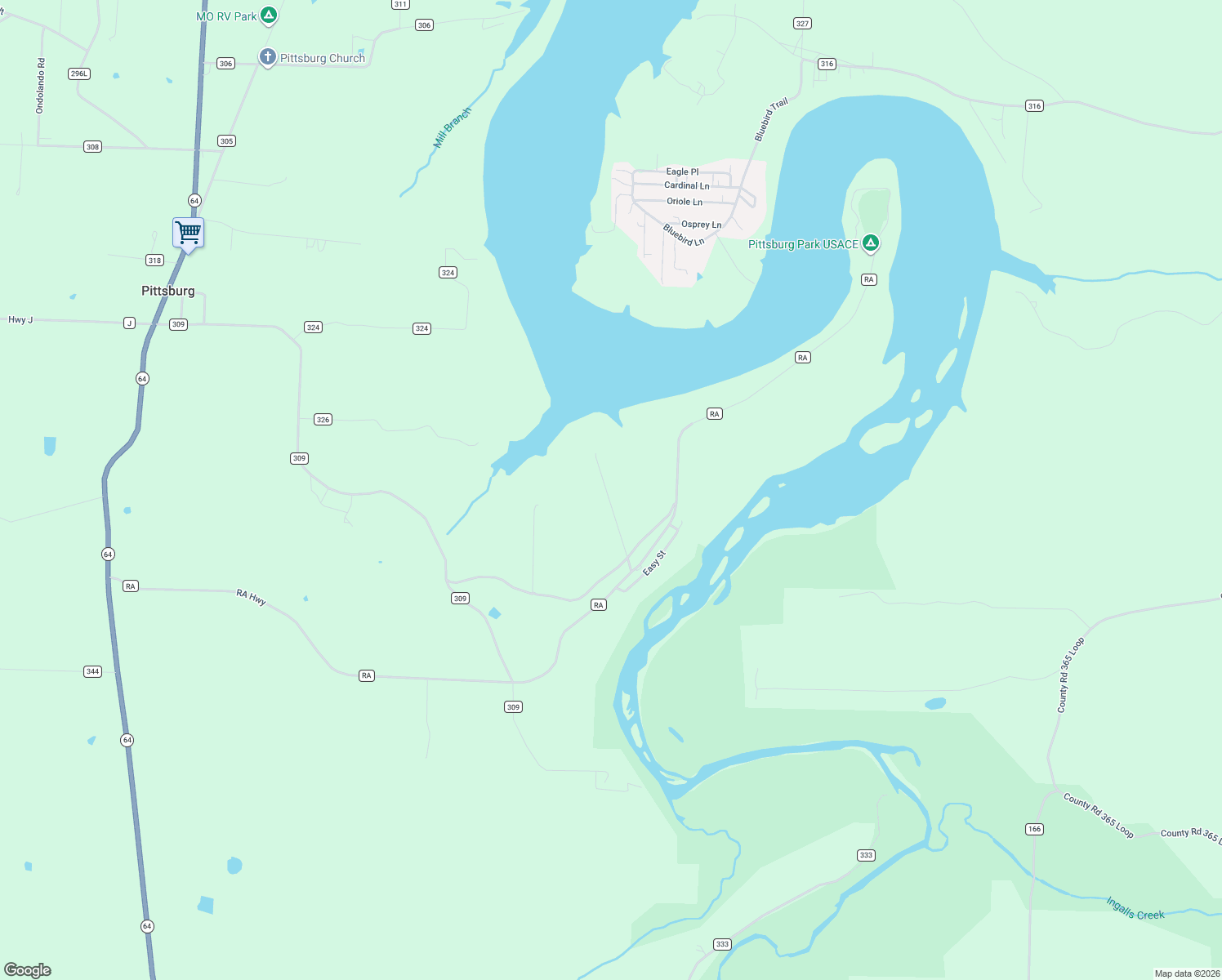 map of restaurants, bars, coffee shops, grocery stores, and more near 26457 Tall Oaks Road in Halfway