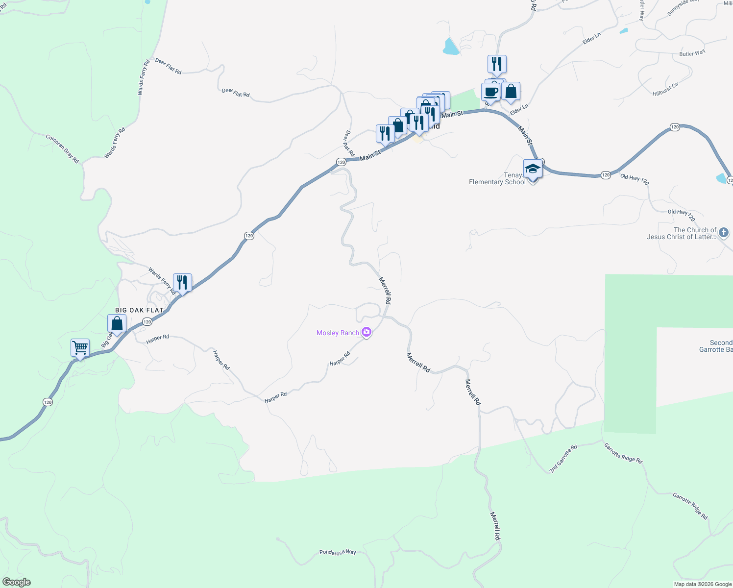 map of restaurants, bars, coffee shops, grocery stores, and more near 18537 North Dome Court in Groveland