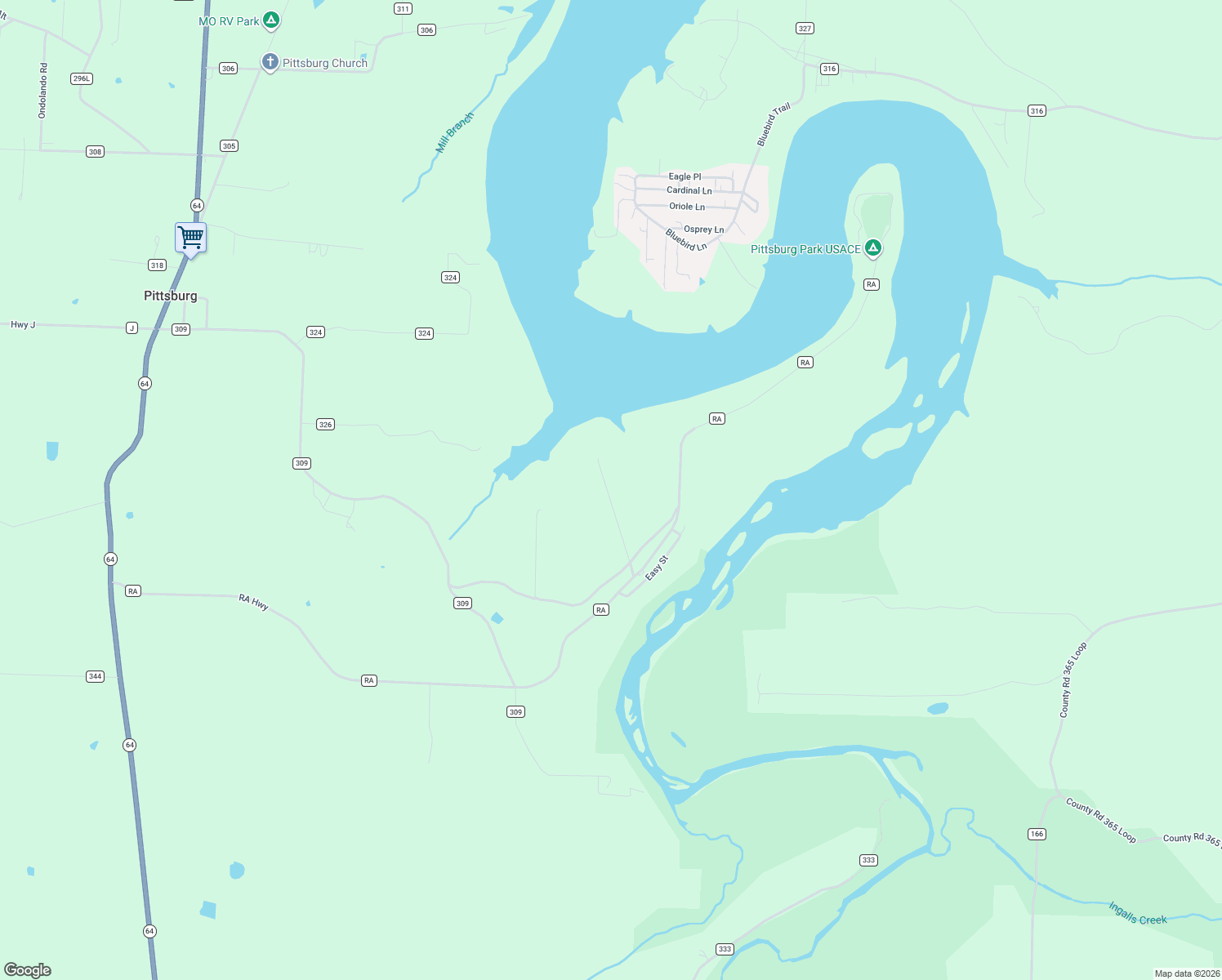 map of restaurants, bars, coffee shops, grocery stores, and more near 26457 Tall Oaks Road in Halfway