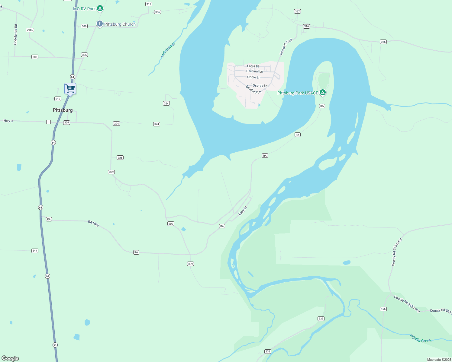 map of restaurants, bars, coffee shops, grocery stores, and more near 26457 Tall Oaks Road in Halfway