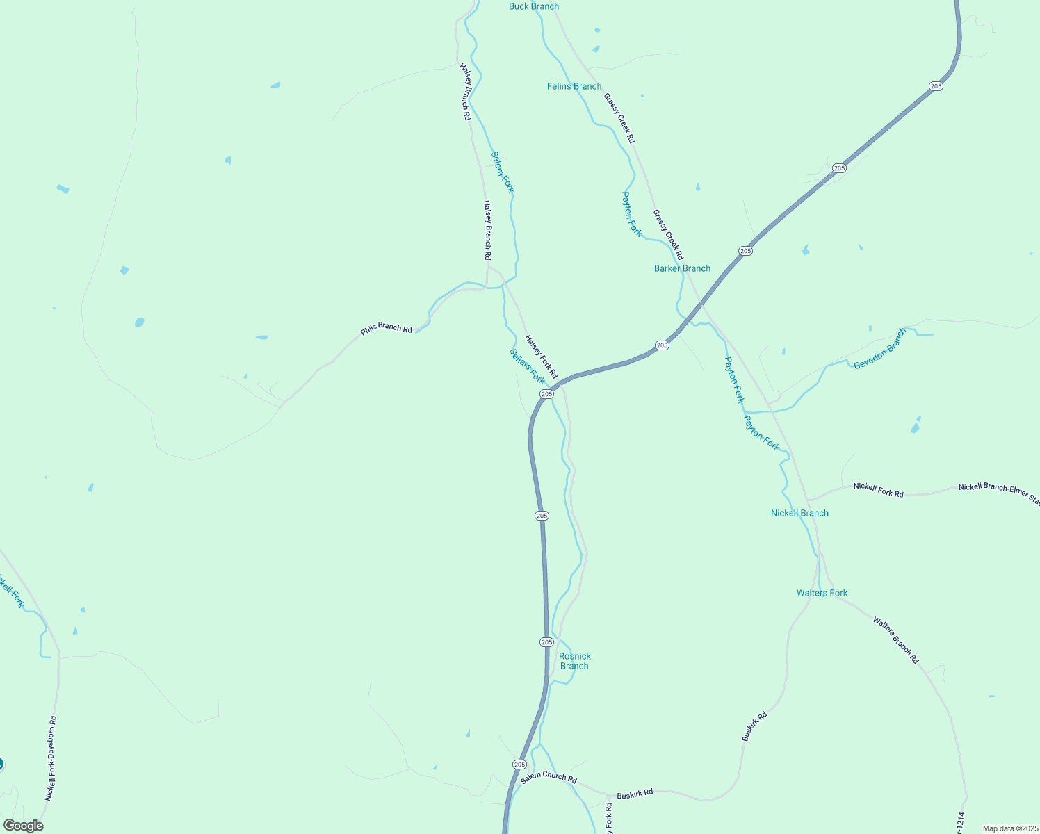 map of restaurants, bars, coffee shops, grocery stores, and more near Kentucky 205 in Mize