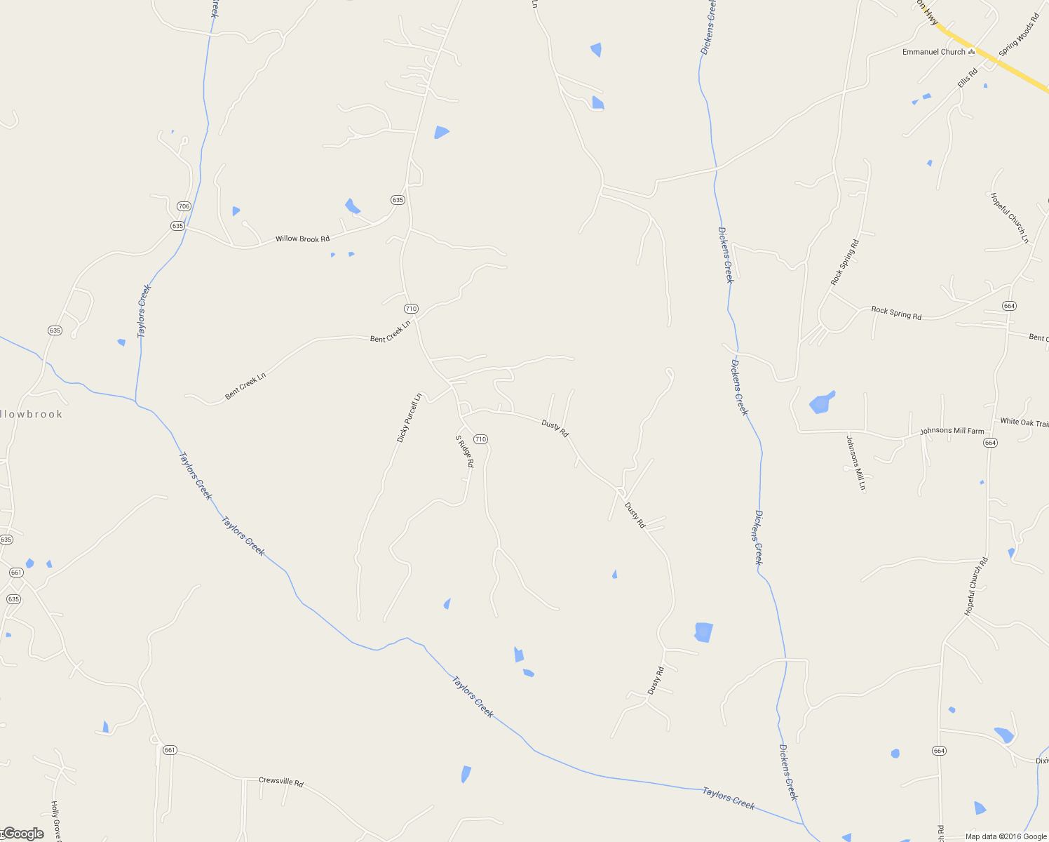 map of restaurants, bars, coffee shops, grocery stores, and more near 168 Dusty Rd in Bumpass