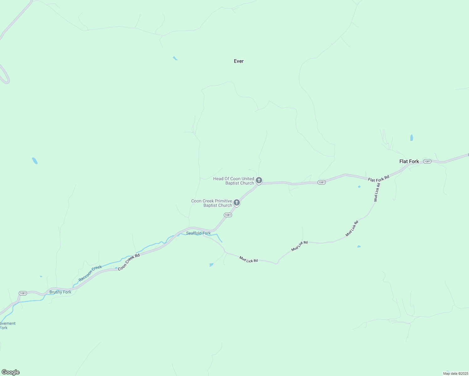 map of restaurants, bars, coffee shops, grocery stores, and more near 5563 Coon Creek Road in Salyersville