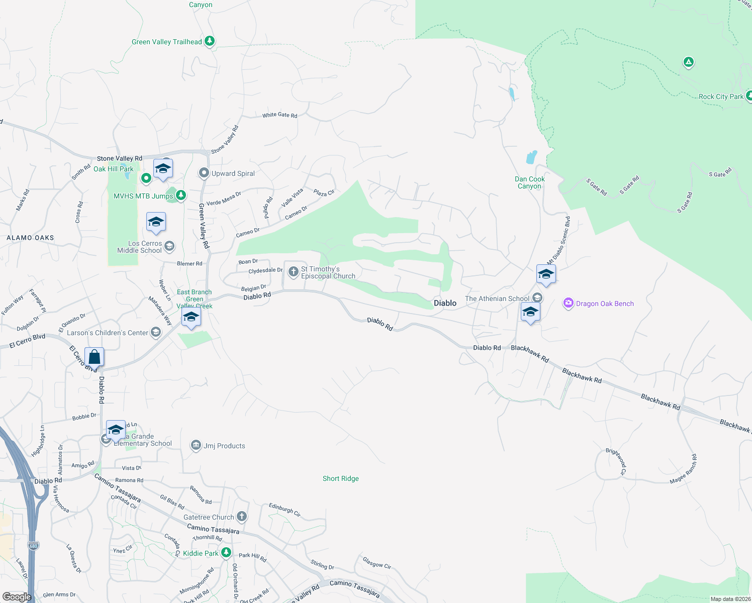 map of restaurants, bars, coffee shops, grocery stores, and more near 1749 Alameda Diablo in Diablo