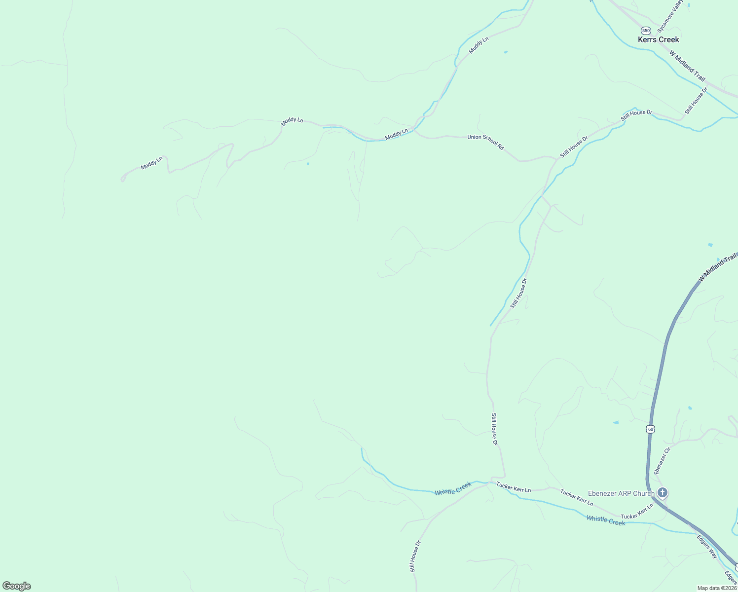 map of restaurants, bars, coffee shops, grocery stores, and more near in Kerrs Creek