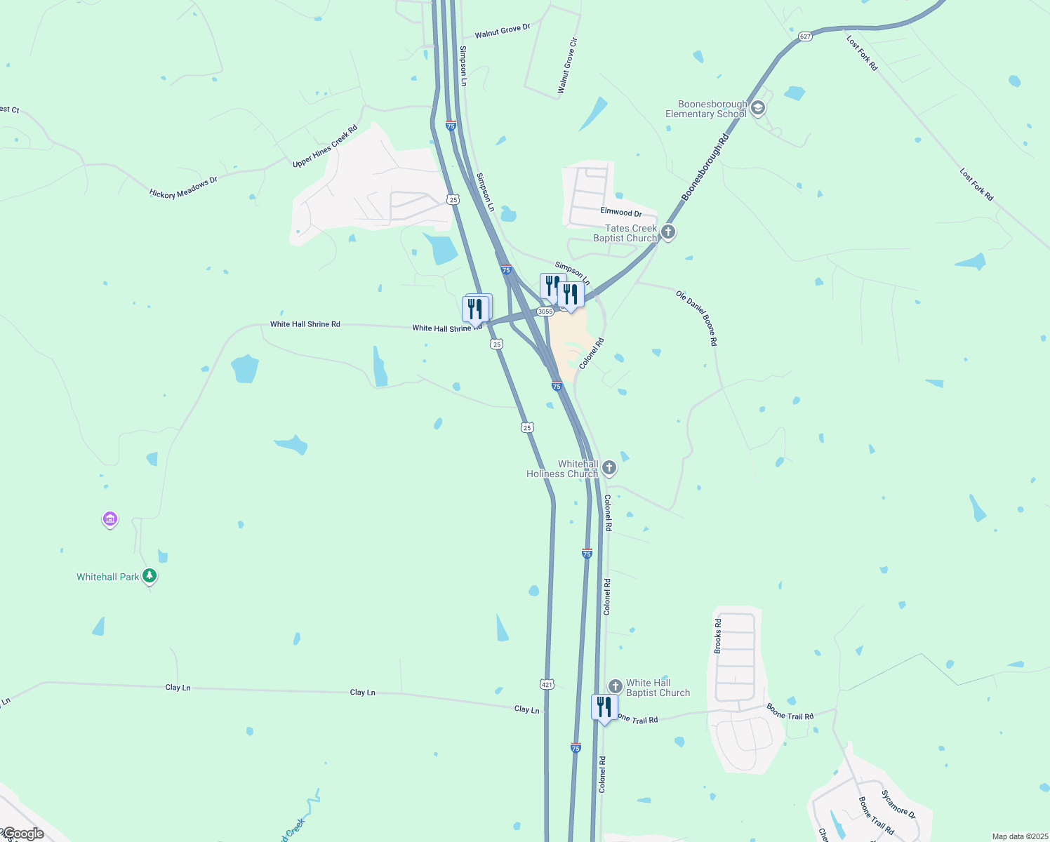map of restaurants, bars, coffee shops, grocery stores, and more near 3280 Lexington Road in Richmond