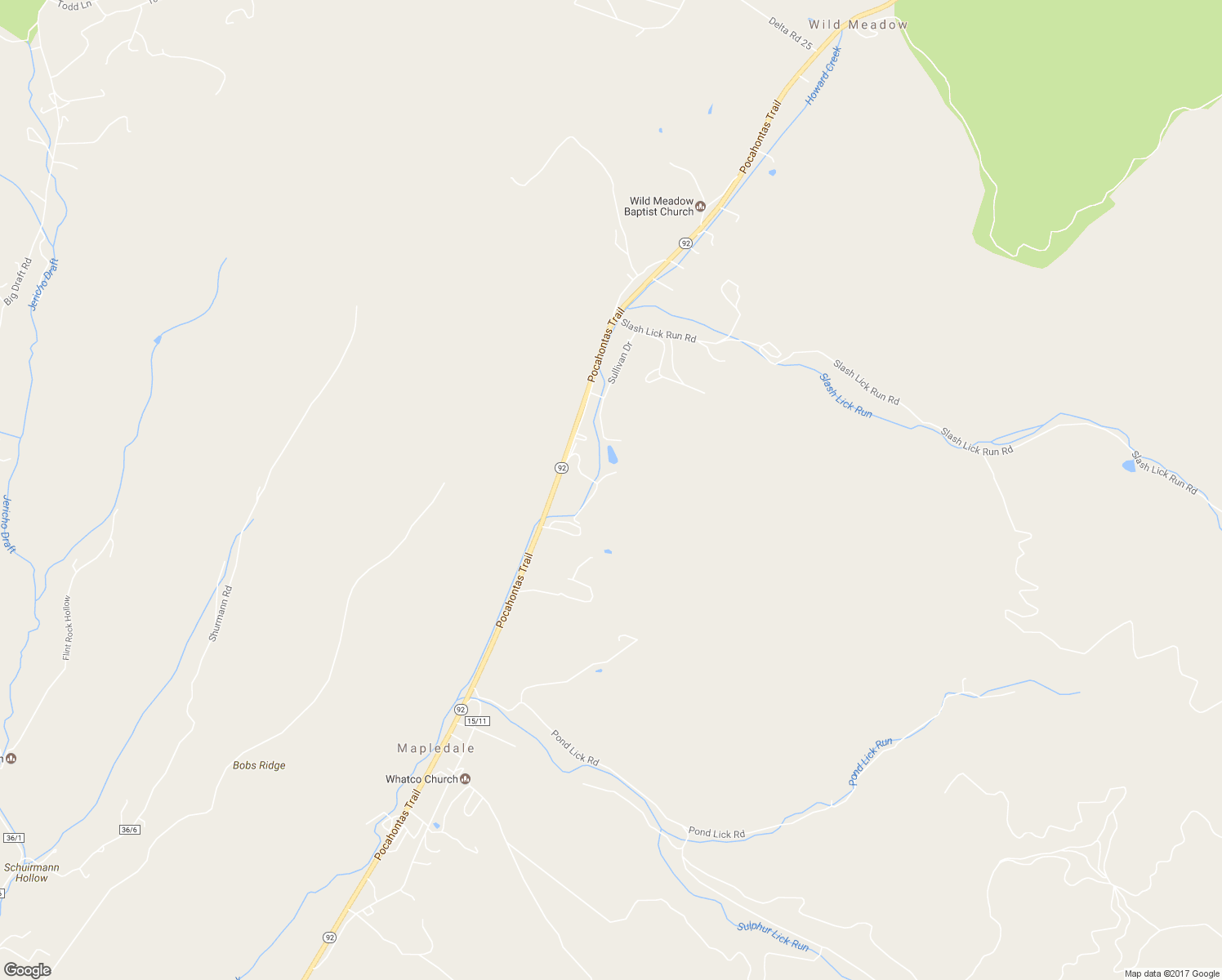 map of restaurants, bars, coffee shops, grocery stores, and more near 319 Shanklin Drive in White Sulphur Springs