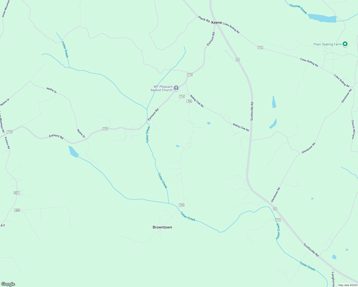 map of restaurants, bars, coffee shops, grocery stores, and more near 6886 Fortune Lane in Keene